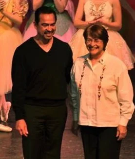 Ann Derby and Alfonso Acosta during a Nutcracker curtain call