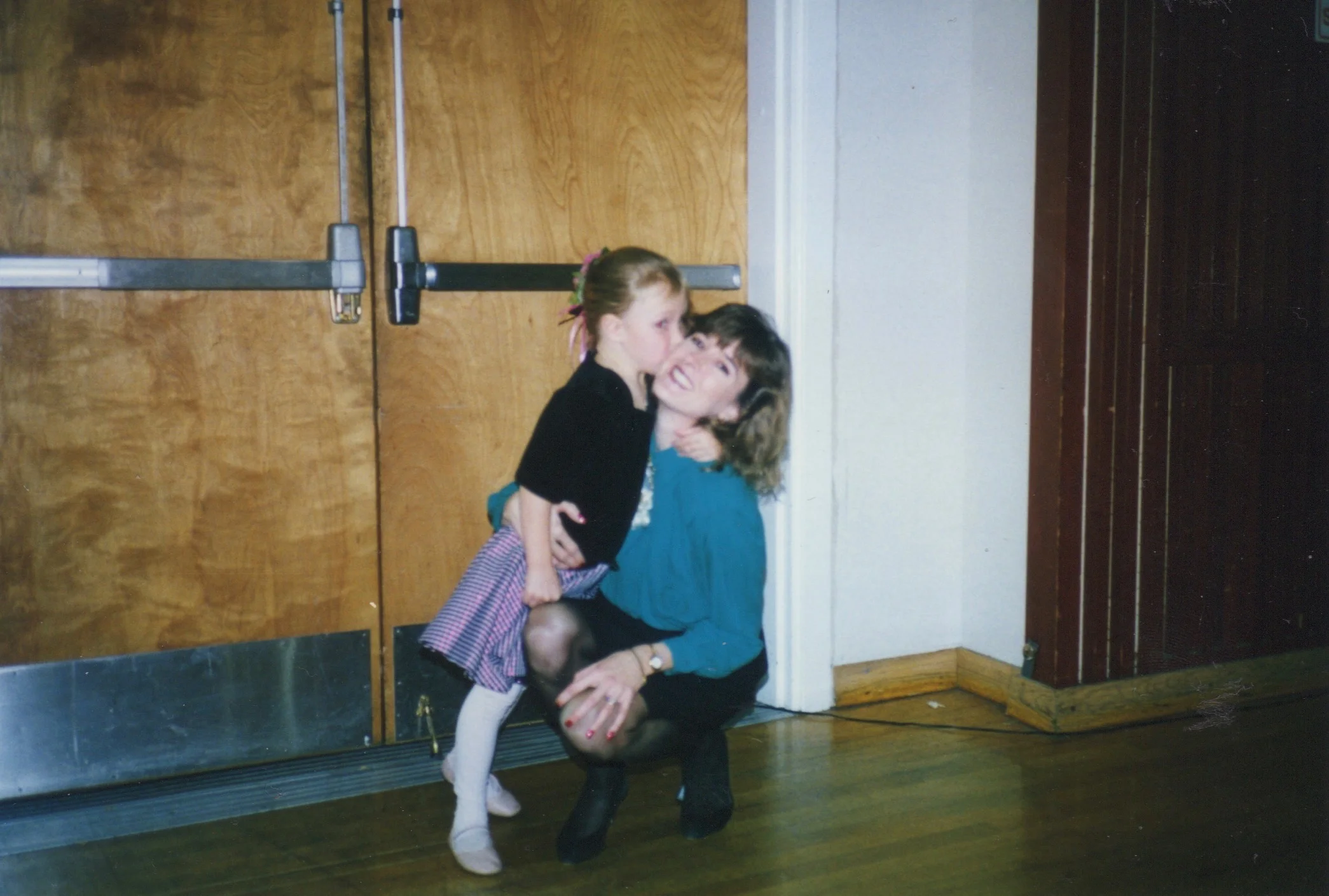Zoura O’neill with her daughter, hayley, in her first nutcracker as a flower presenter