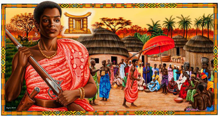 Artist's depiction of Queen-Mother Yaa Asantewaa