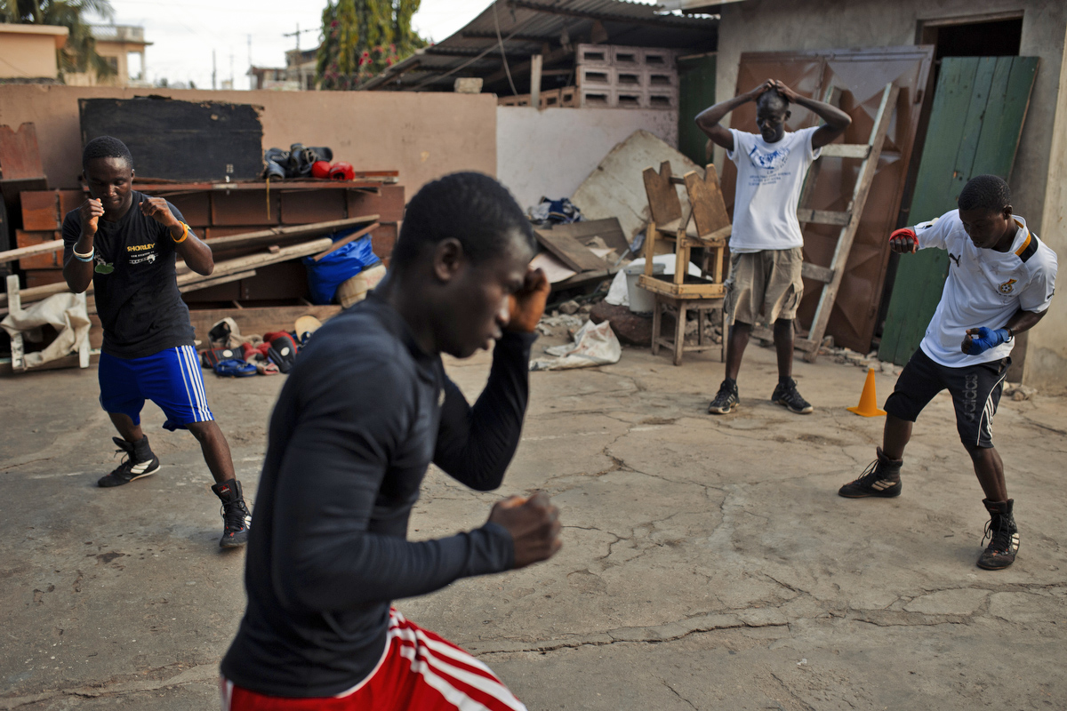 Young boxers honing their craft in Bukom