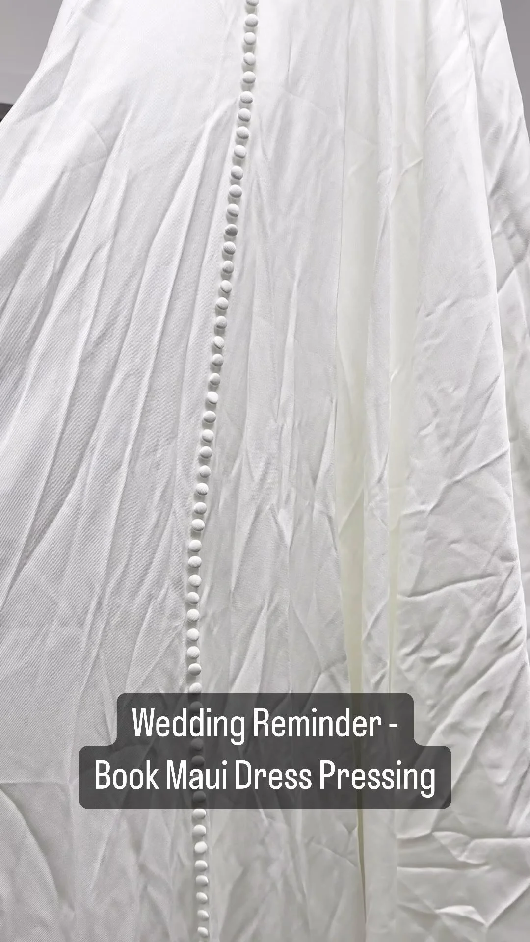 Maui Wedding Dress Pressing