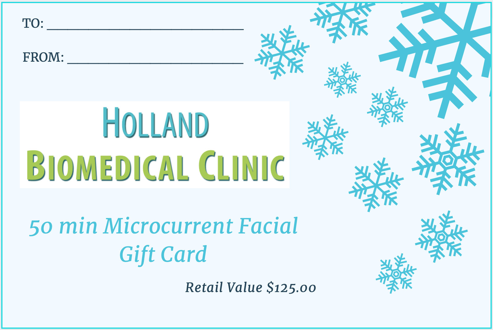 50 minute Microcurrent Facial Gift Card