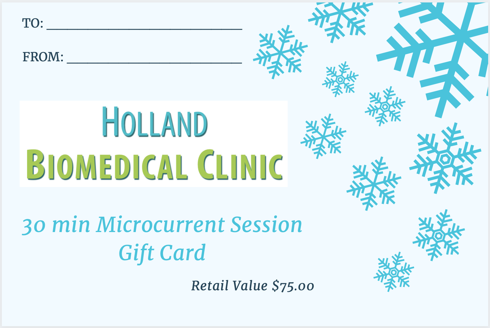 30 Minute Microcurrent Treatment Gift Card