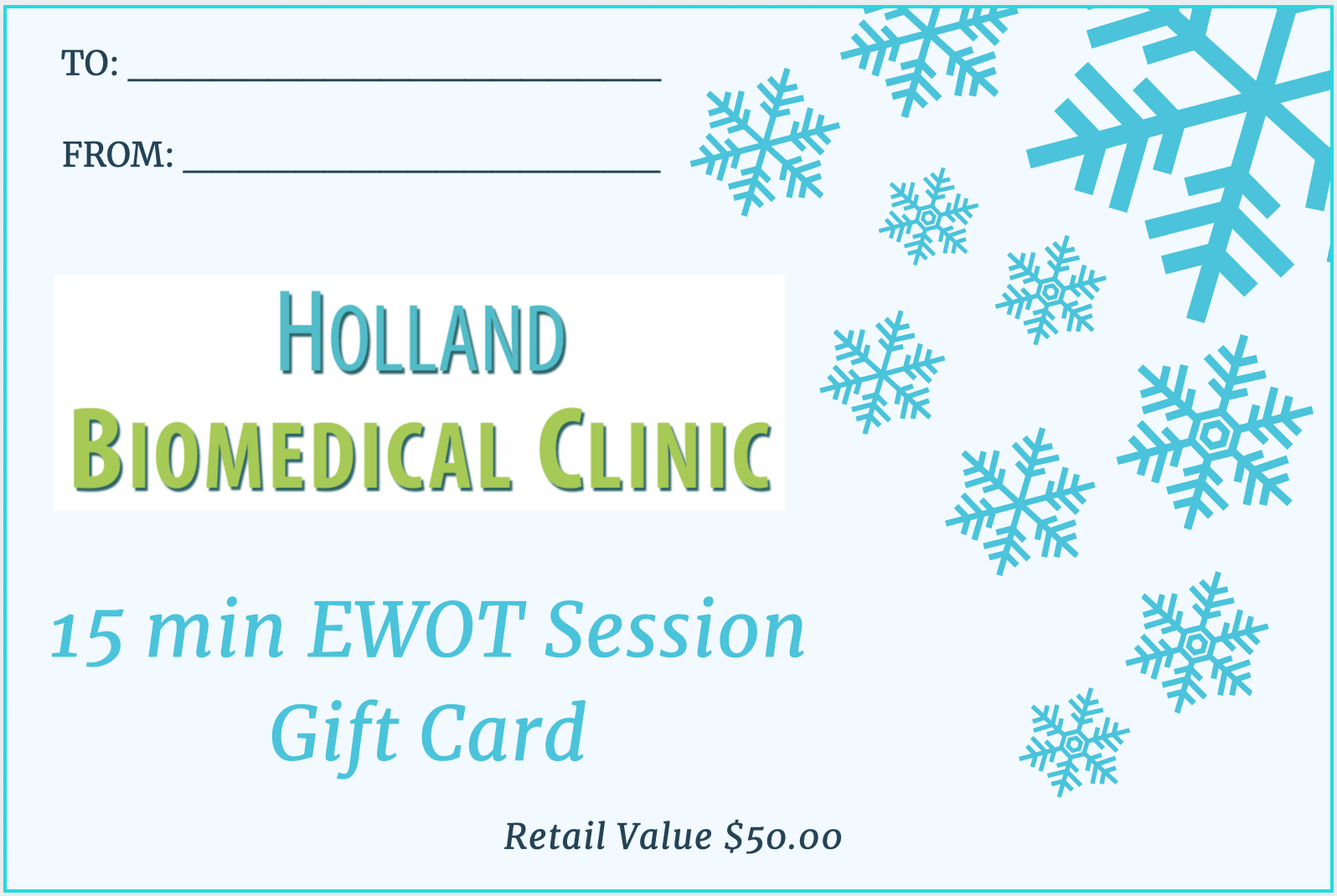 15 minute Exercise with Oxygen Therapy (EWOT)