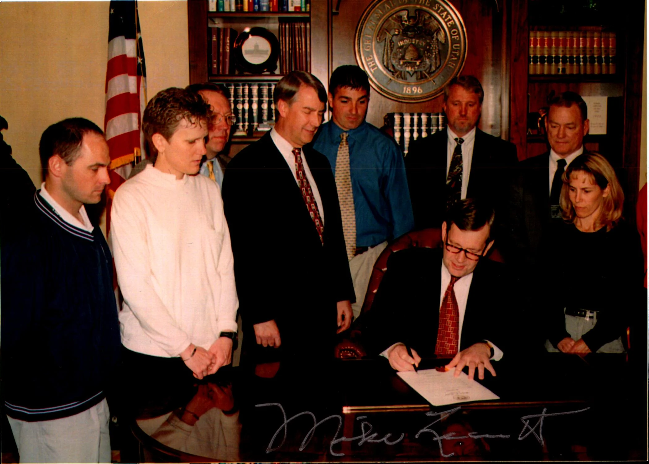 Governor Mike Leavitt signs the Athletic Training Practice Act (2006)