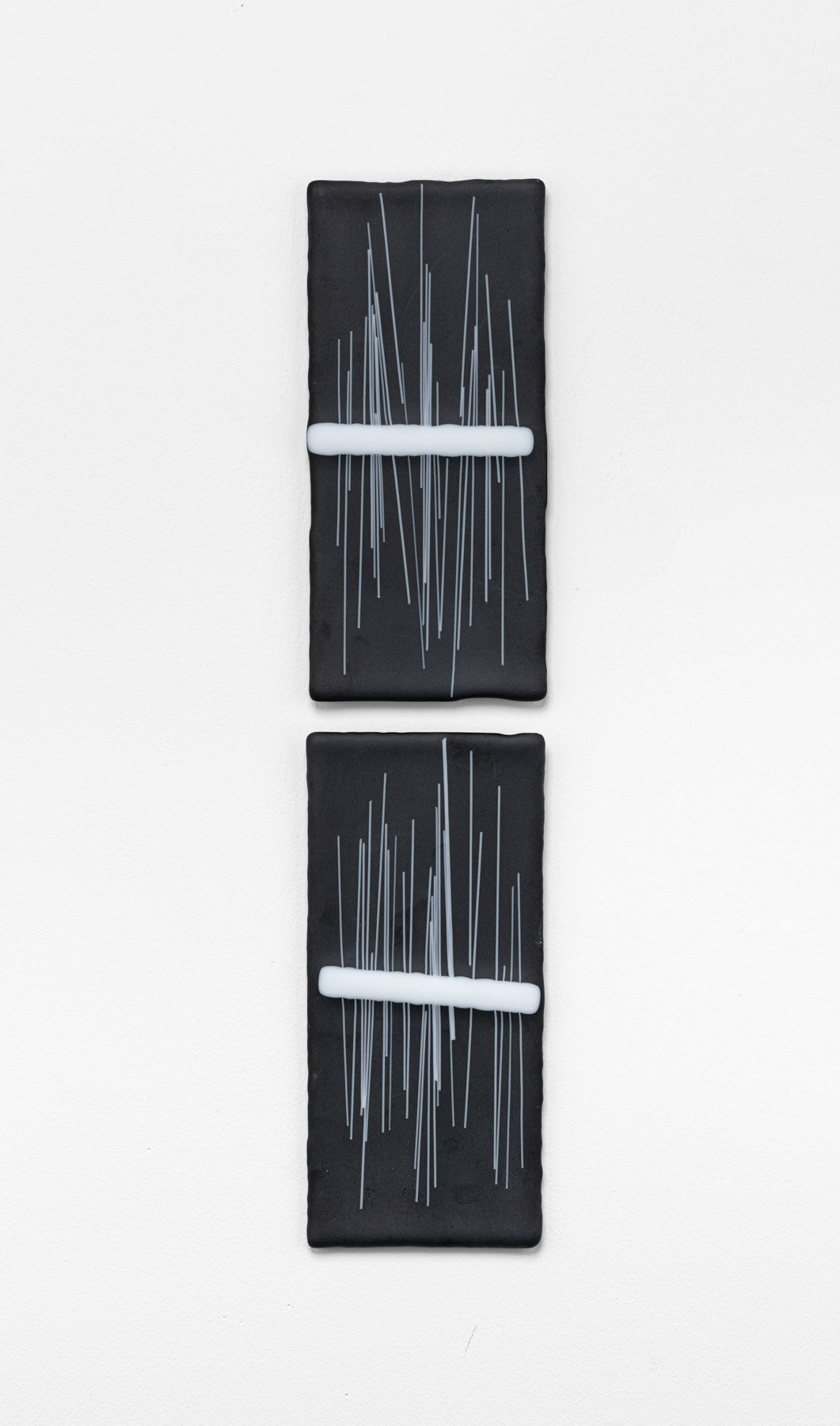 Banded, 2019, Fused glass, (diptych)  each piece 8 x 3.5 inches -web.jpg