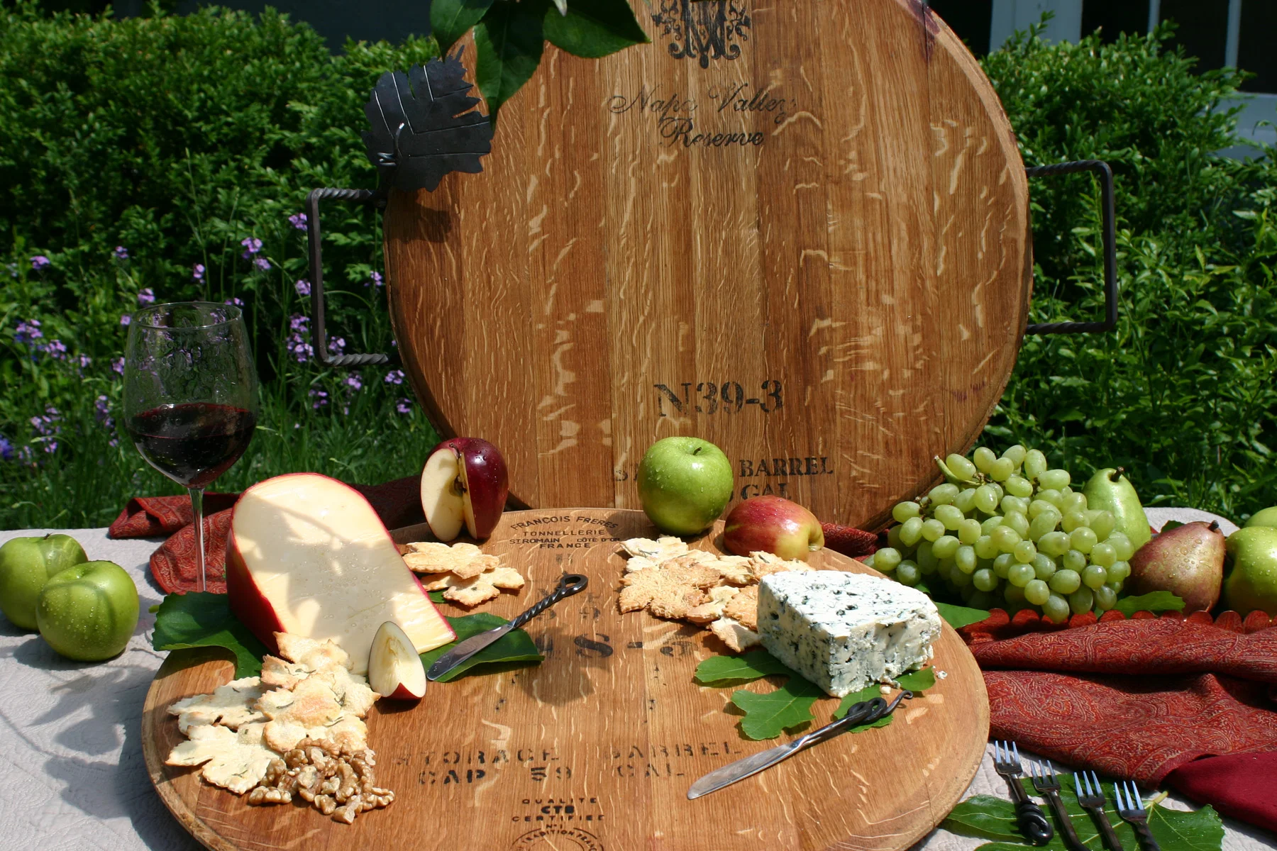 wine cask lazy susan and tray.jpg