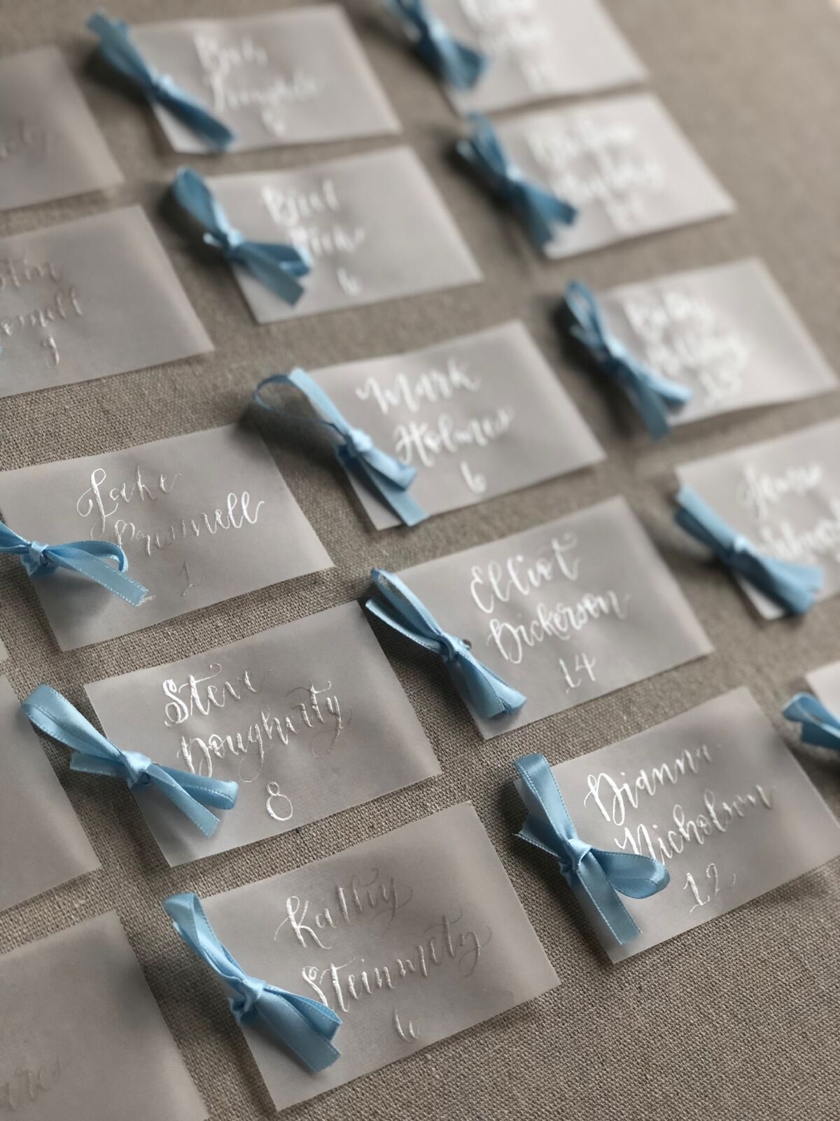 Vellum place cards