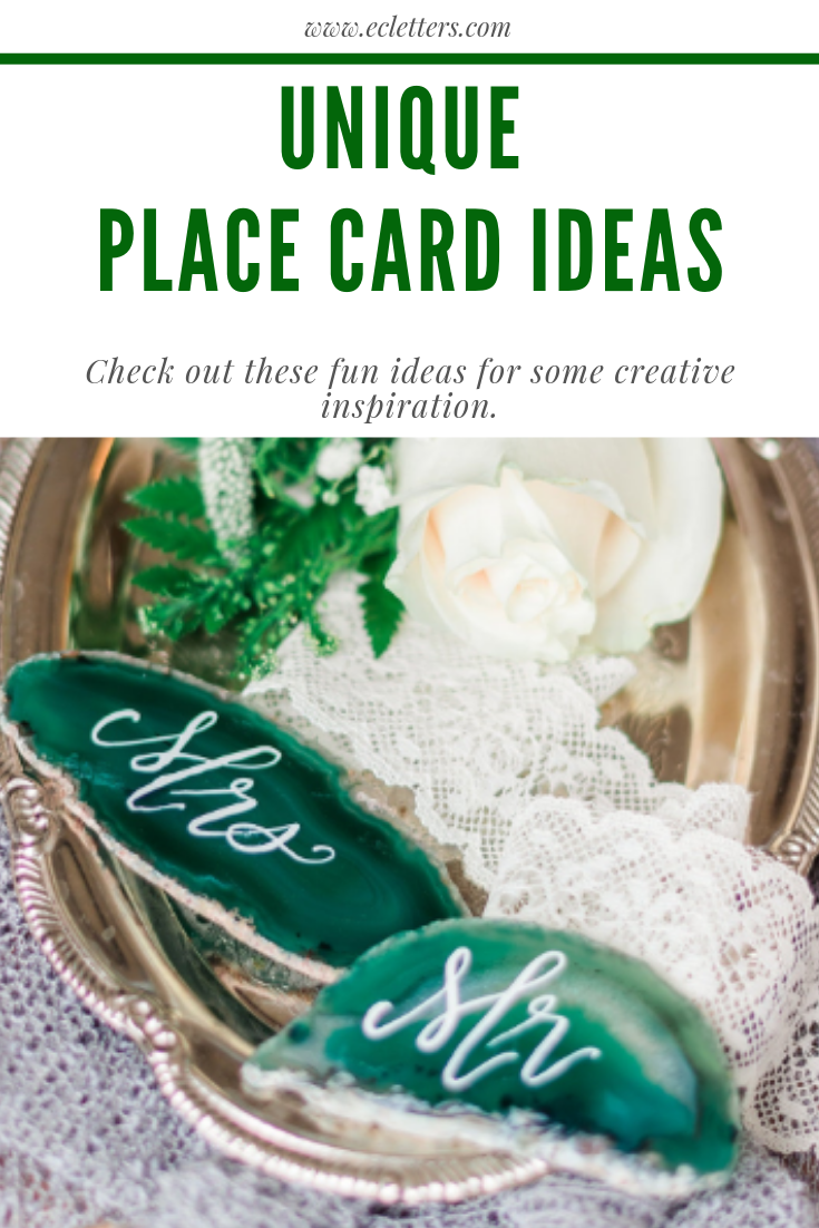Four Unique Place Card Ideas — ECLetters Maryland Calligrapher