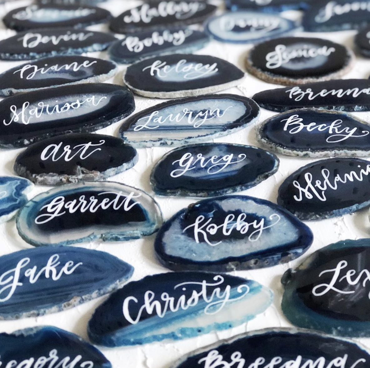 Blue Agate Slice Place Cards (Copy)