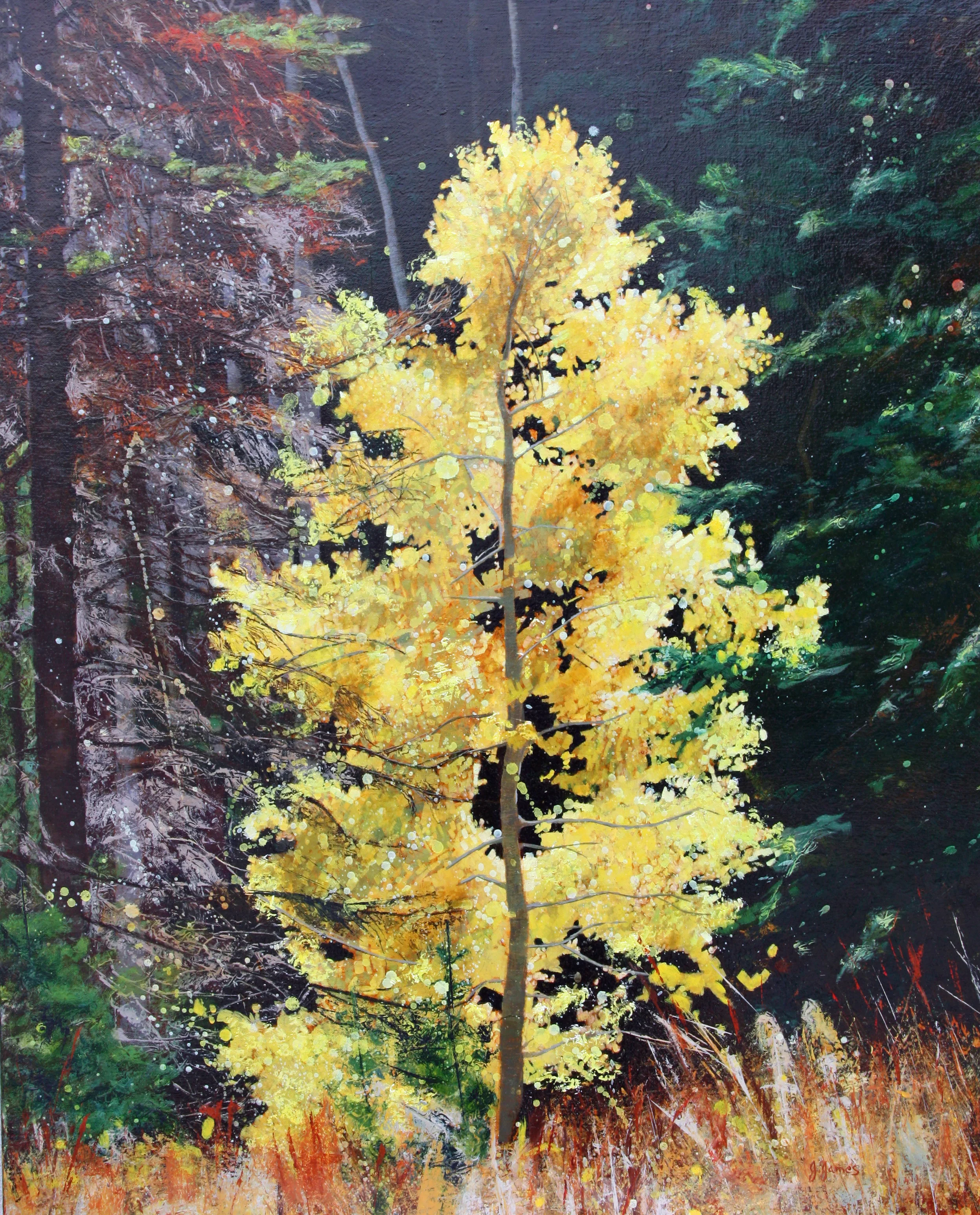 Standing Out, 30" x 24" Oil on Canvas