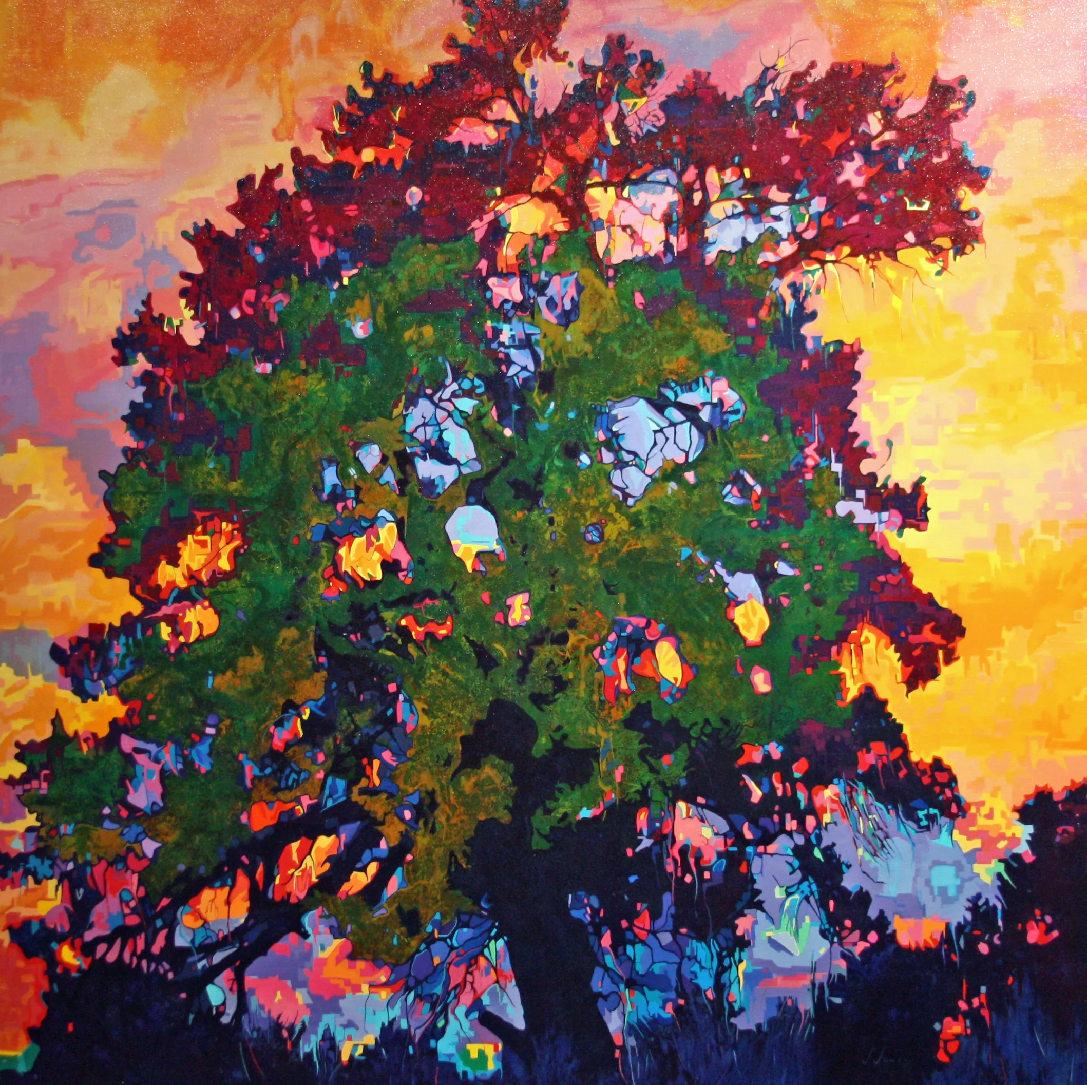 Tree Jubilee, 48" x 48" Oil on Canvas