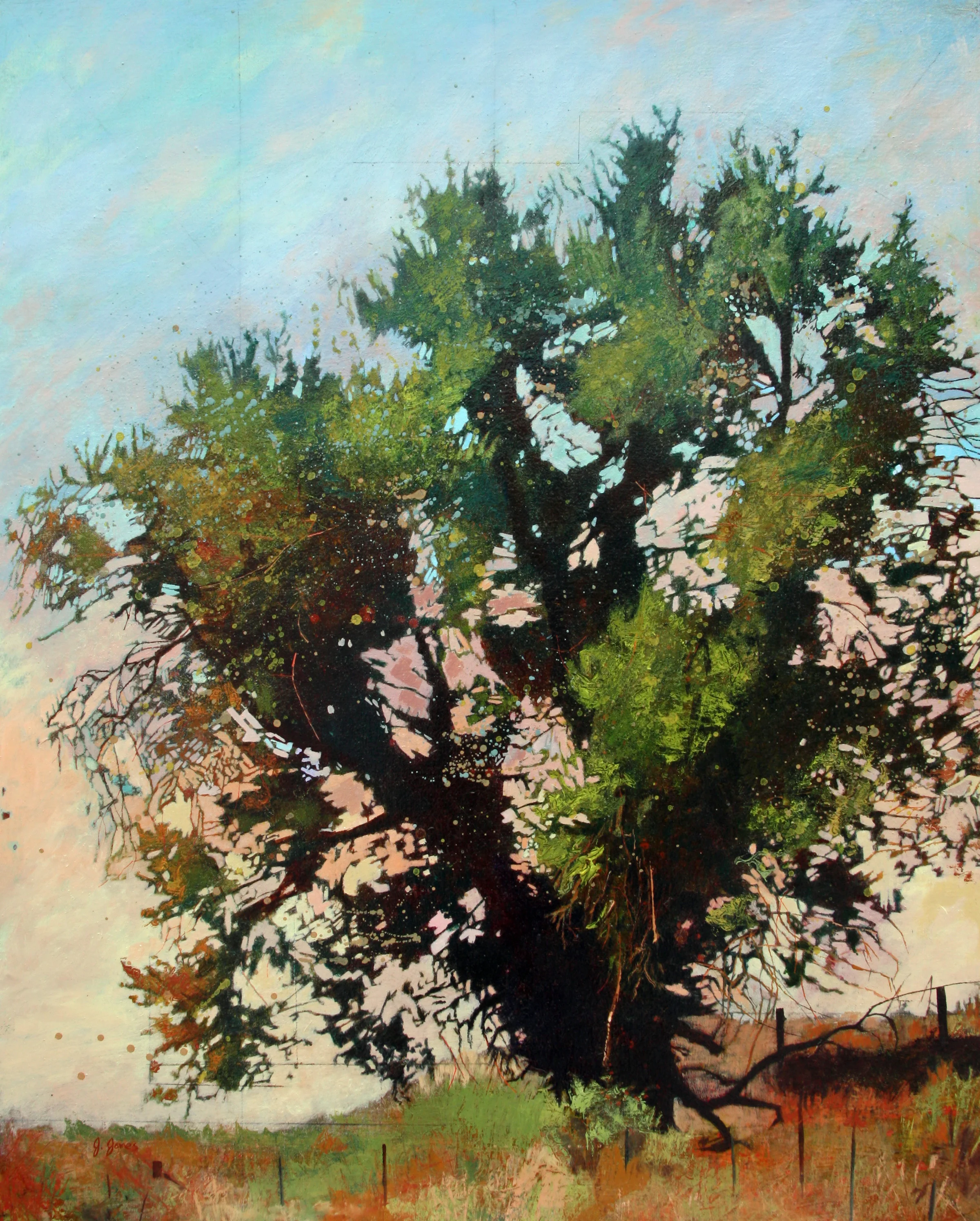 The Perfect Thinking Tree, 30"x 24" Oil on Canvas
