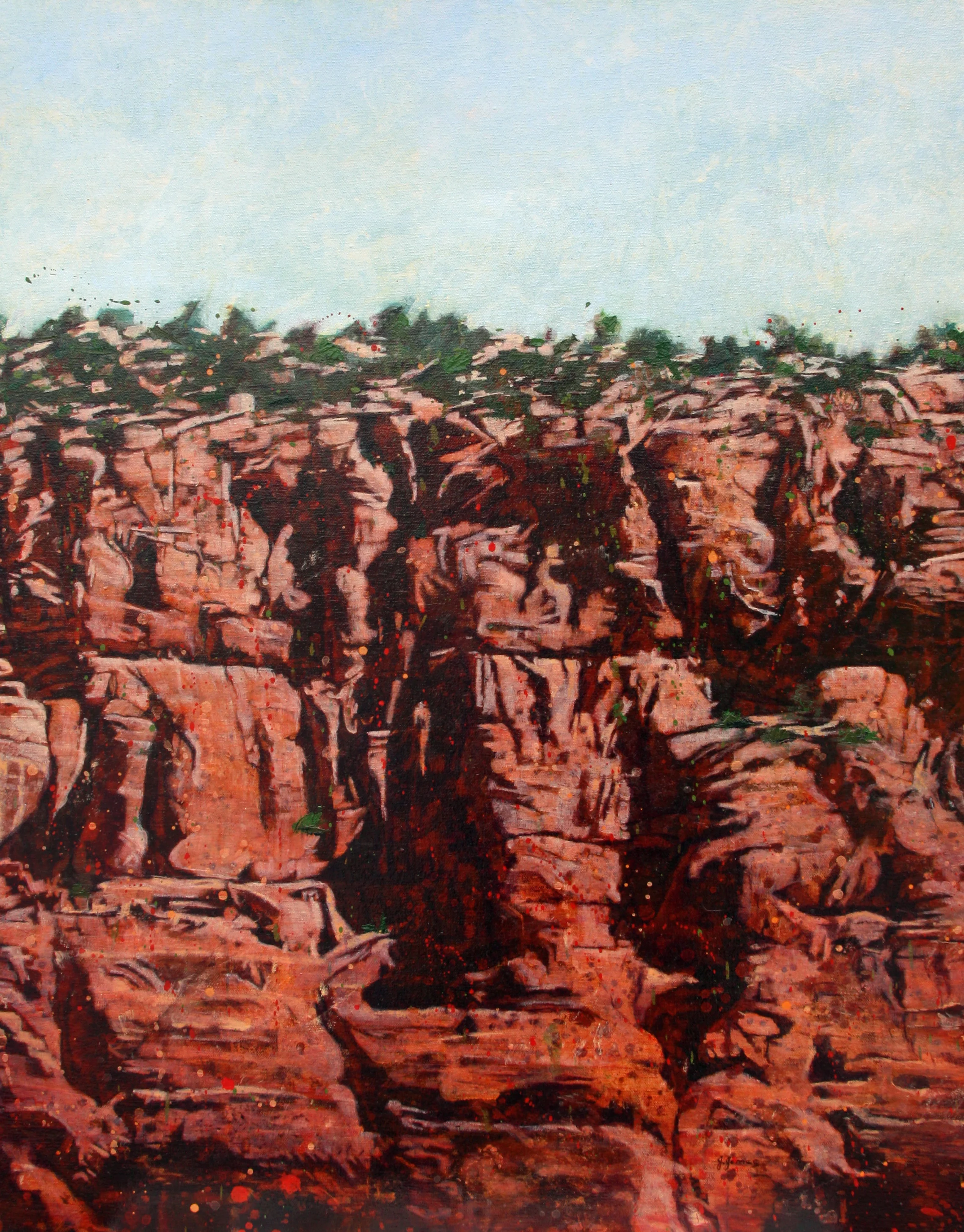Peace In The Canyon, 30" x 24" Oil on Canvas