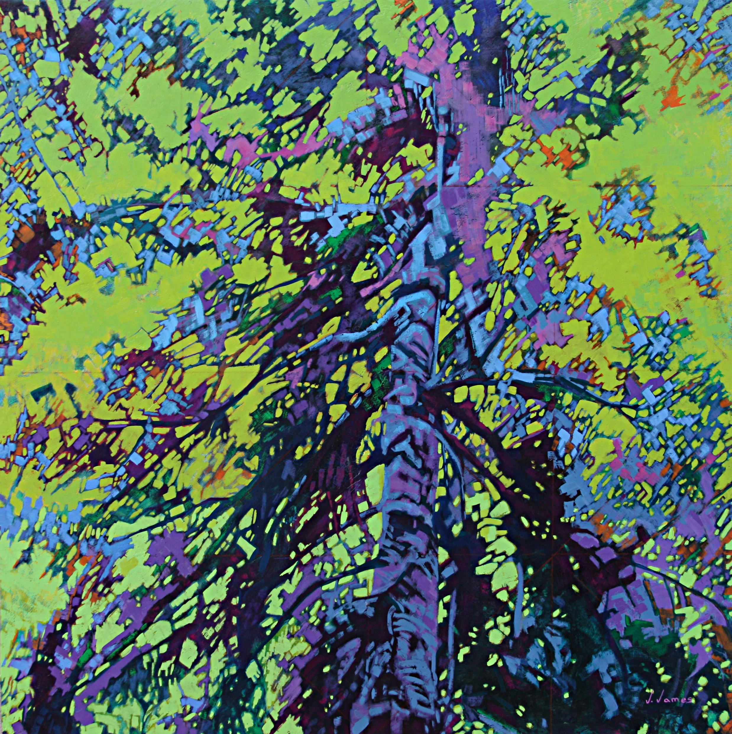 Reach for the Top, 42" x 42" Oil on Board