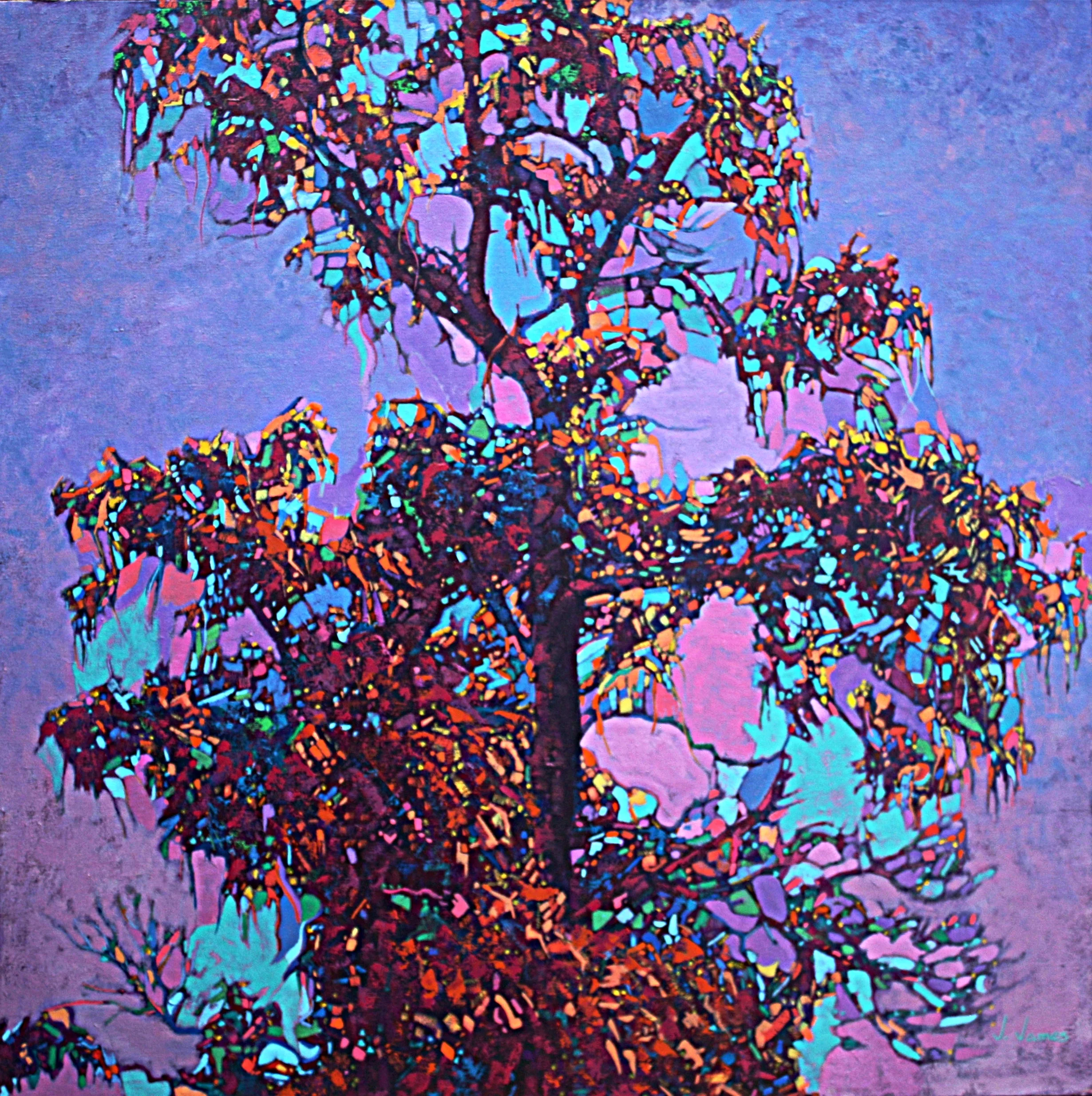 Talking Tree, 36" x 36", Oil on Canvas