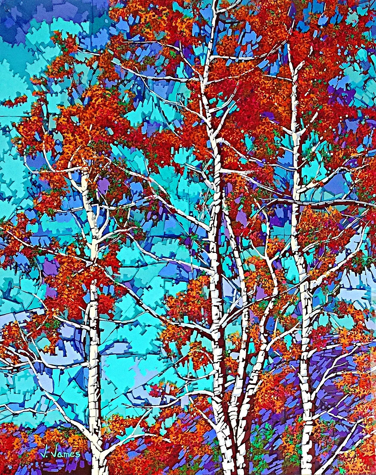 Taking It All In, 30" x 24" Acrylic on Multi-Panel Acrylic Glass