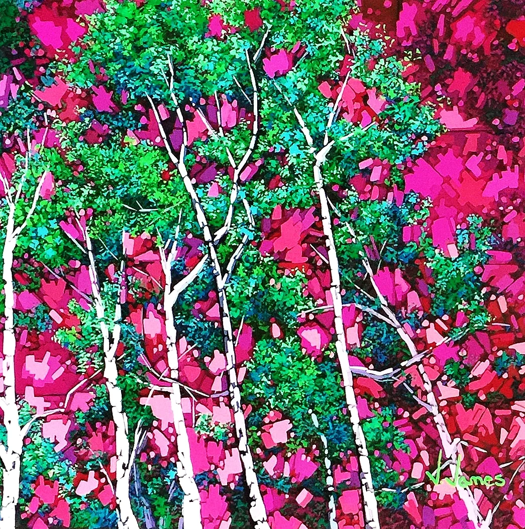 Hot and Bothered, 15" x 15" Acrylic on Multi-Panel Acrylic Glass