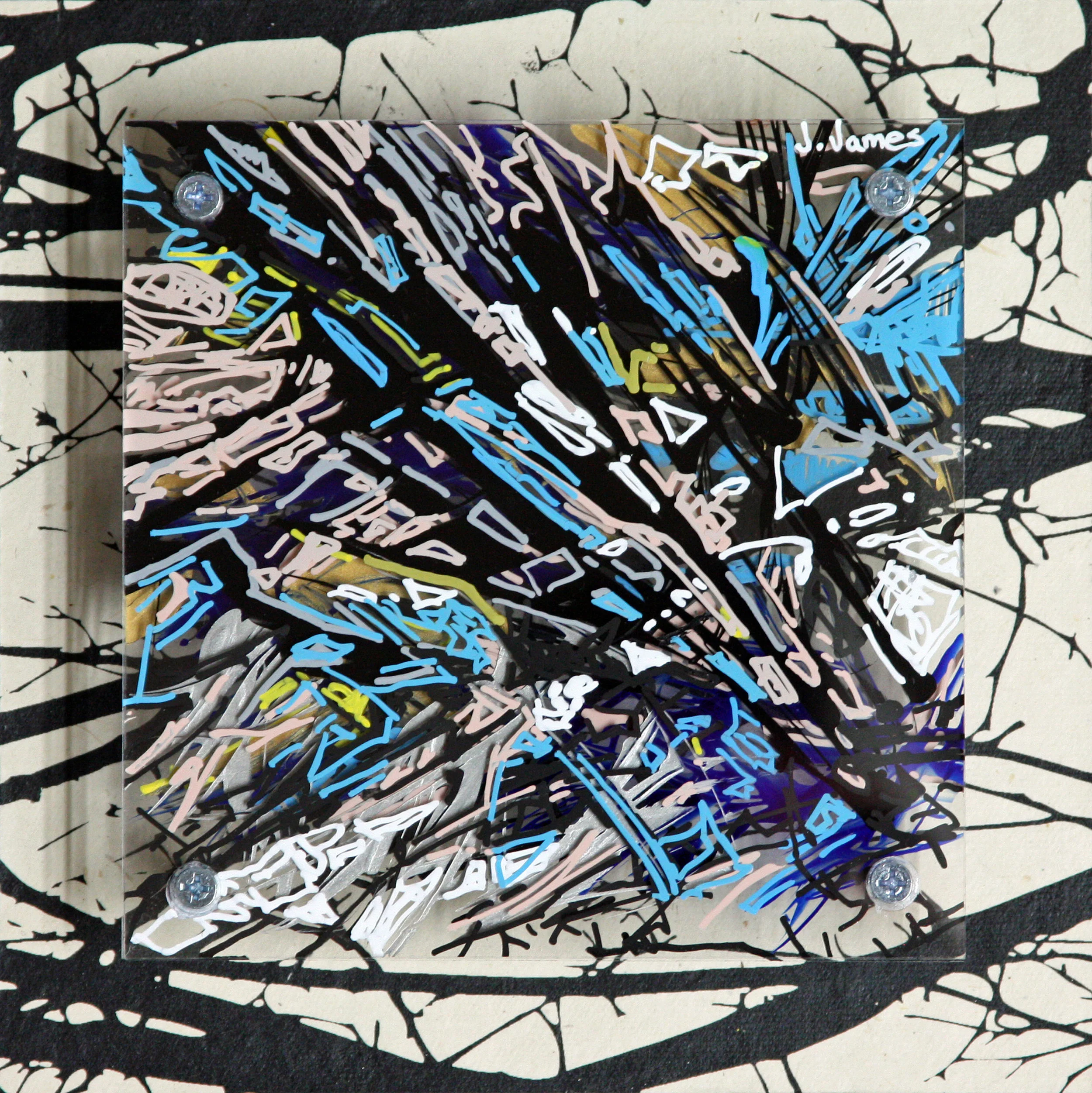 Think Like A Tree, 8" x 8" Mixed Media and Acrylic on Multi-Panel Acrylic