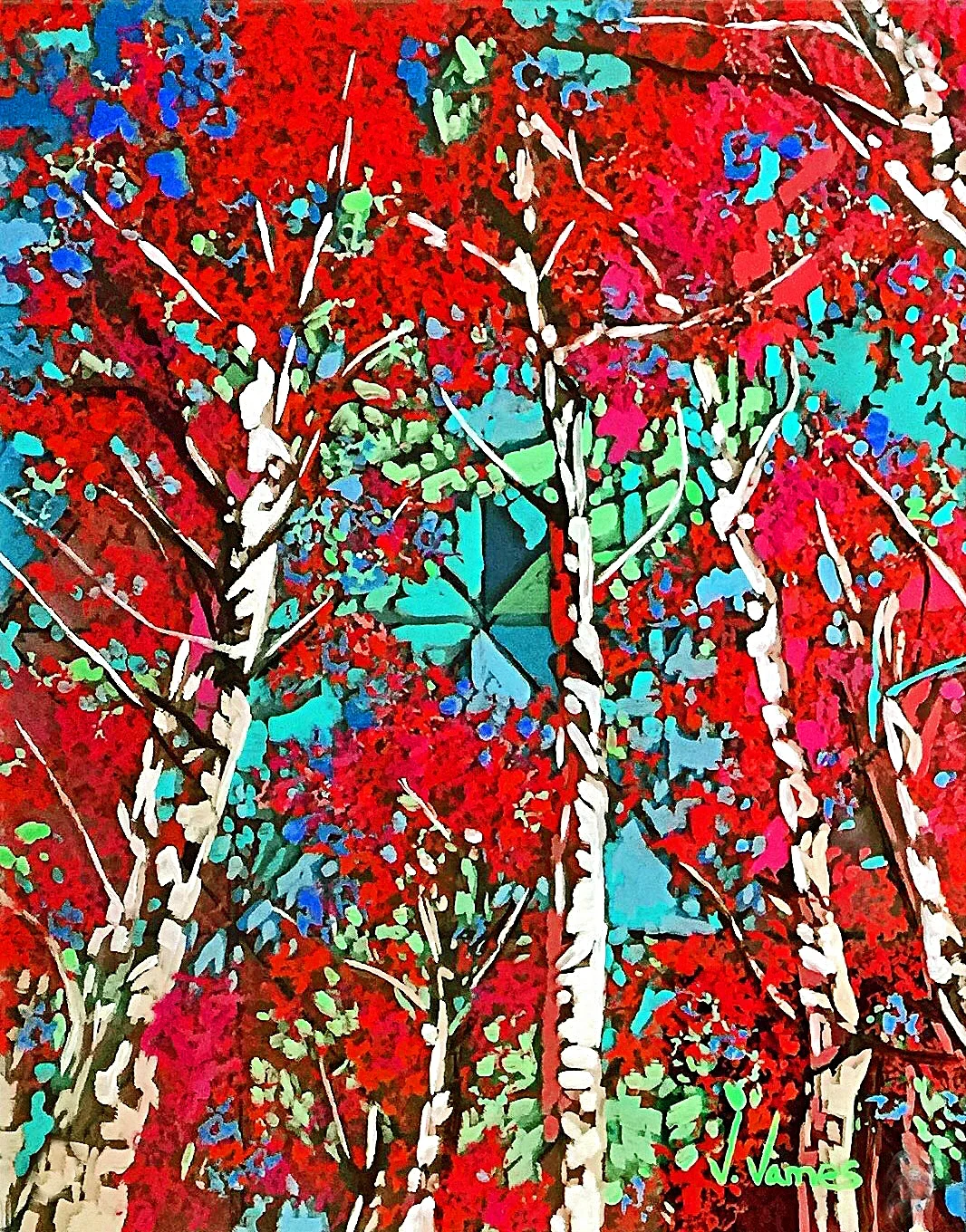 Swaying To The Breeze, 10" x 8" Acrylic on Multi-Panel Acrylic Glass