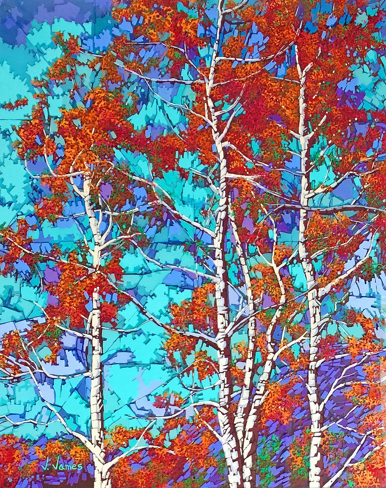 "Taking It All In", 30" x 24" Acrylic on Multi-Panel Acrylic