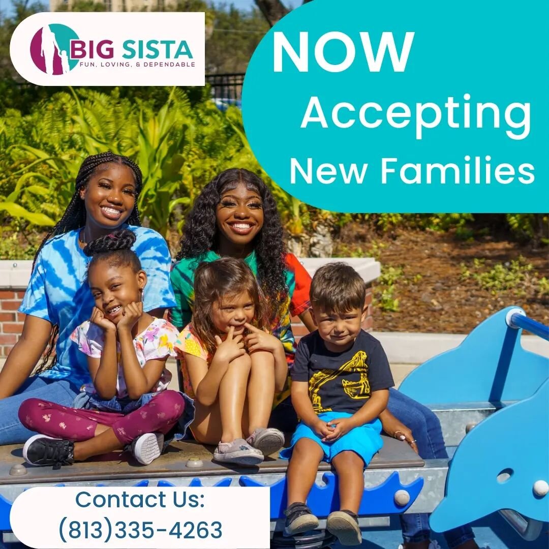 @Big Sista is accepting New Families in Tampa, FL 

Big Sista Sitting Services offers in-home Sitting &amp; Nanny Services. 

Services includes:
&bull;High Profile Families
&bull;Date Night
&bull;Short-term &amp; Long-term services 
&bull;Pickups &am