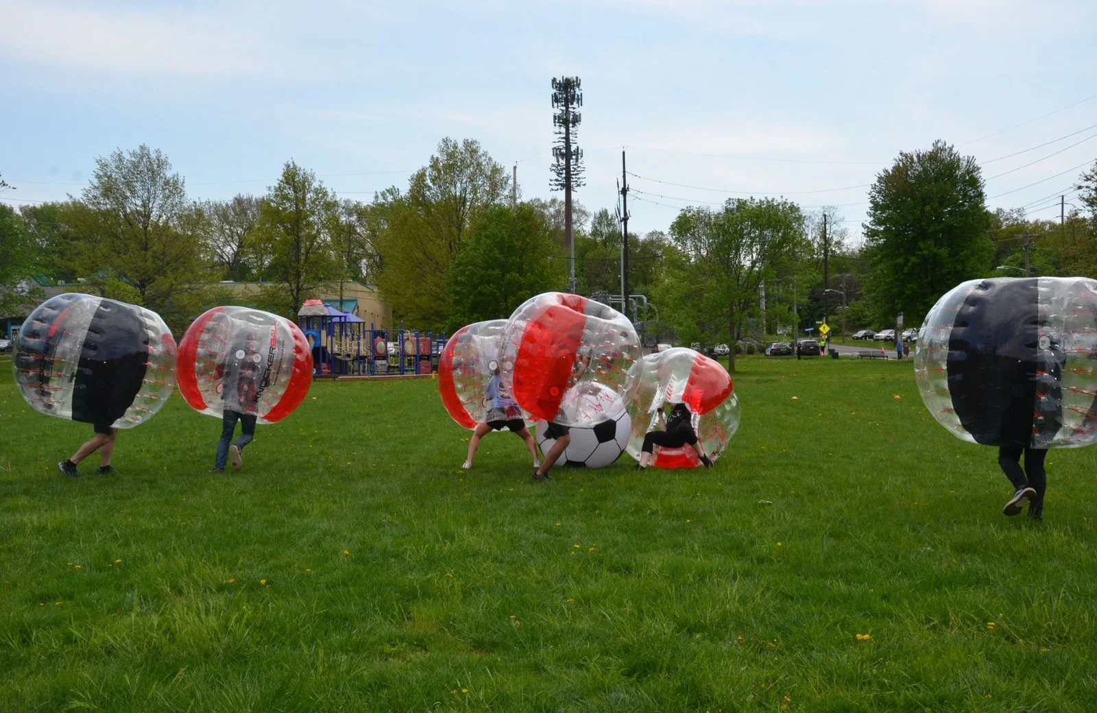 knockerball bubble soccer local park challenge
