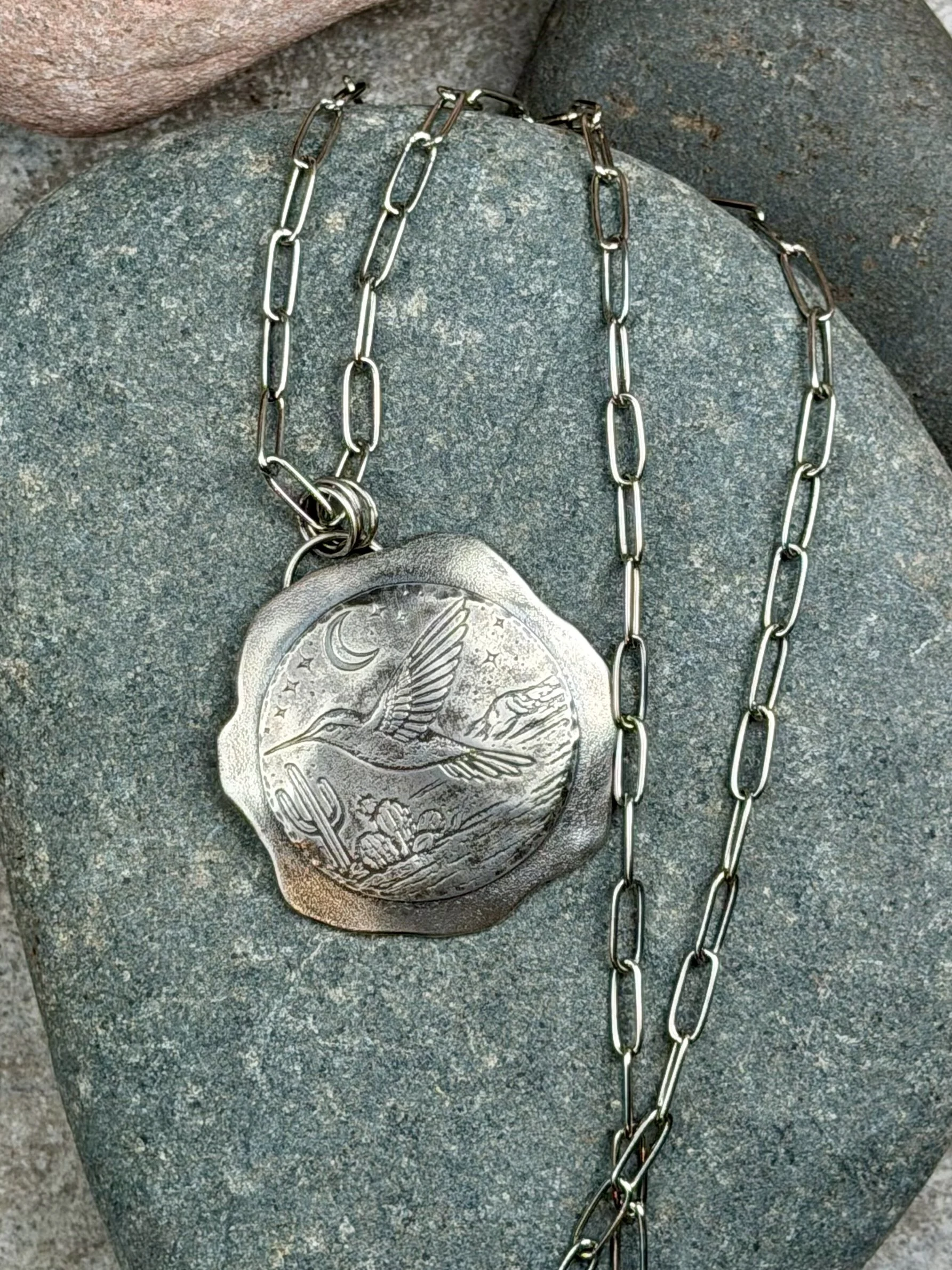 Guided by Moonlight Silver Pendant view D