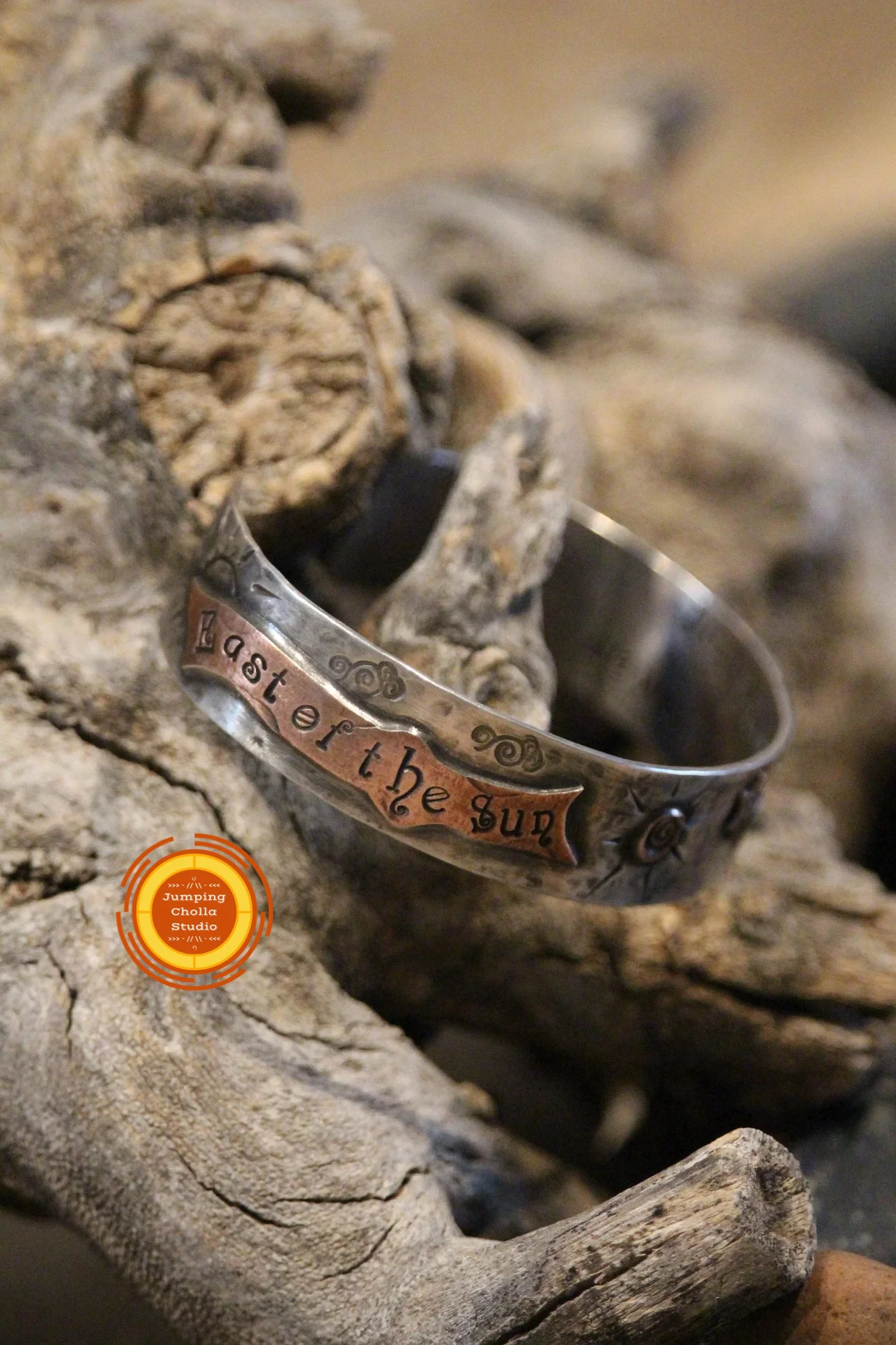 East of the Sun ~ West of the Moon Silver and Copper Cuff