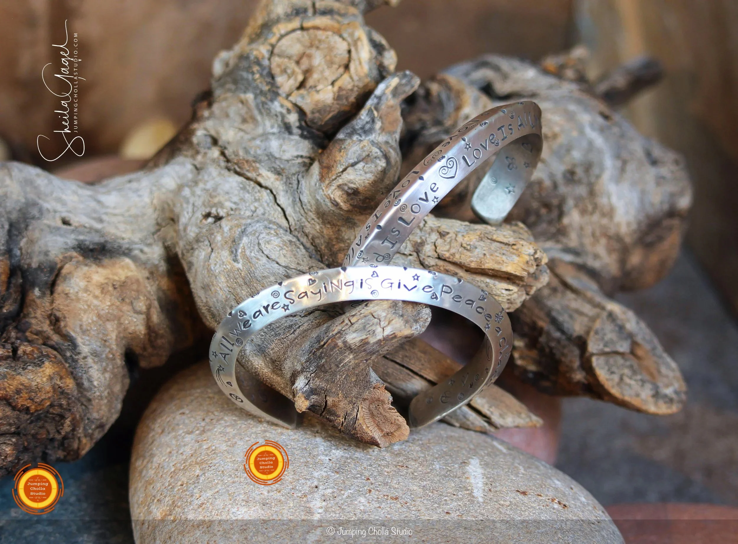 ✌️❤️ Peace & Love Triangle Wire Cuffs ❤️✌️