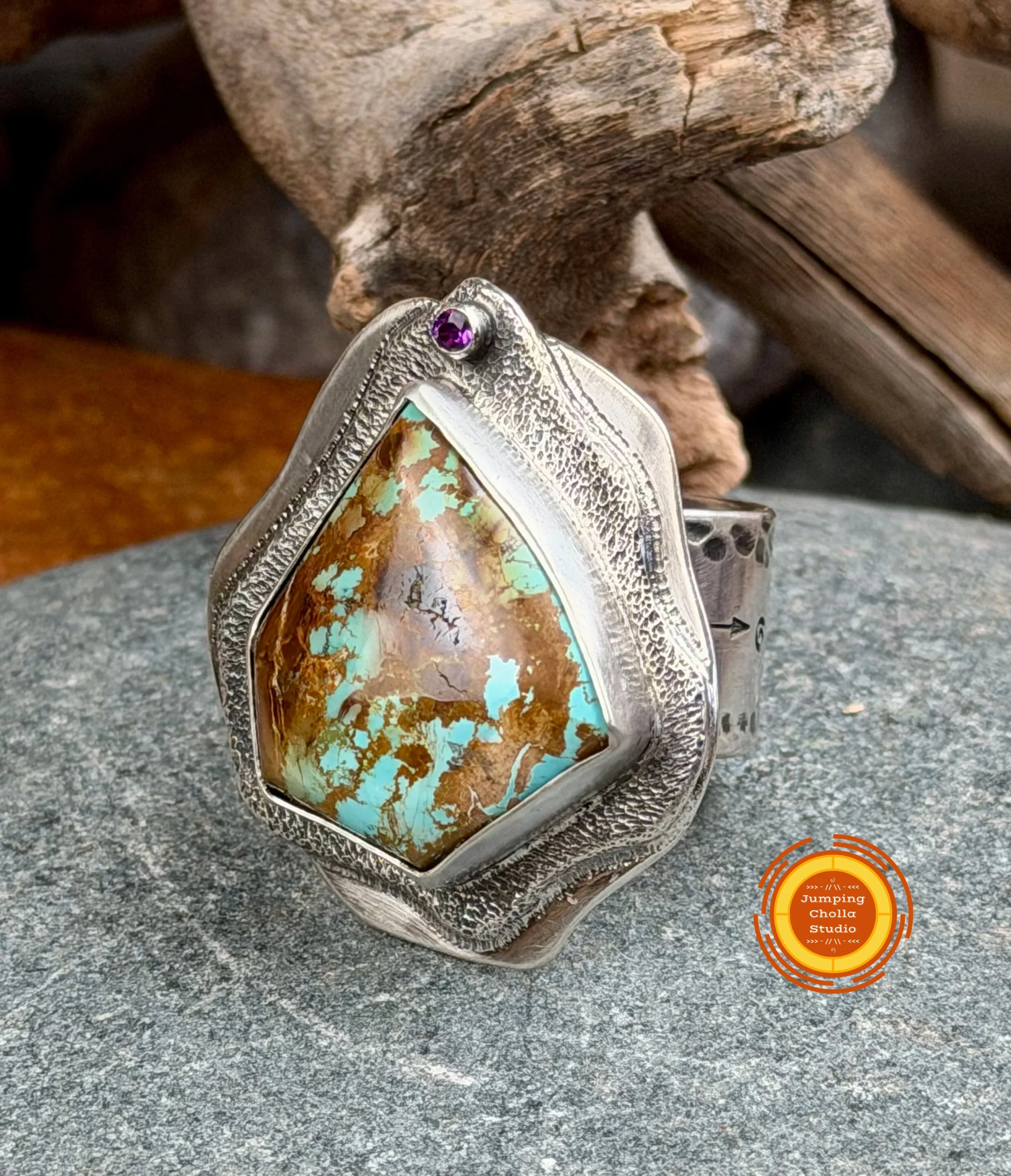 Painted Arrow Ring front view 2
