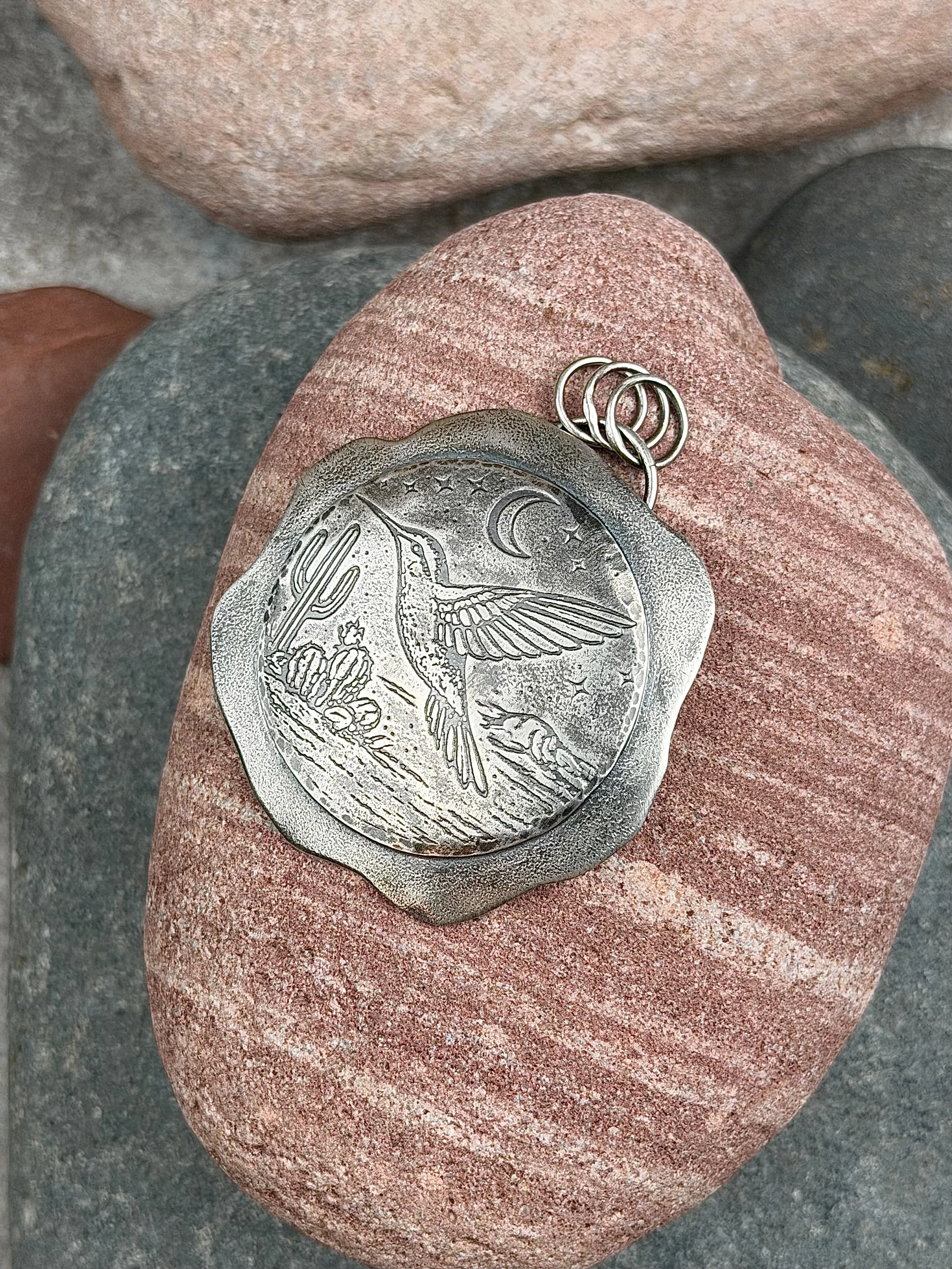 Guided by Moonlight Silver Pendant view B