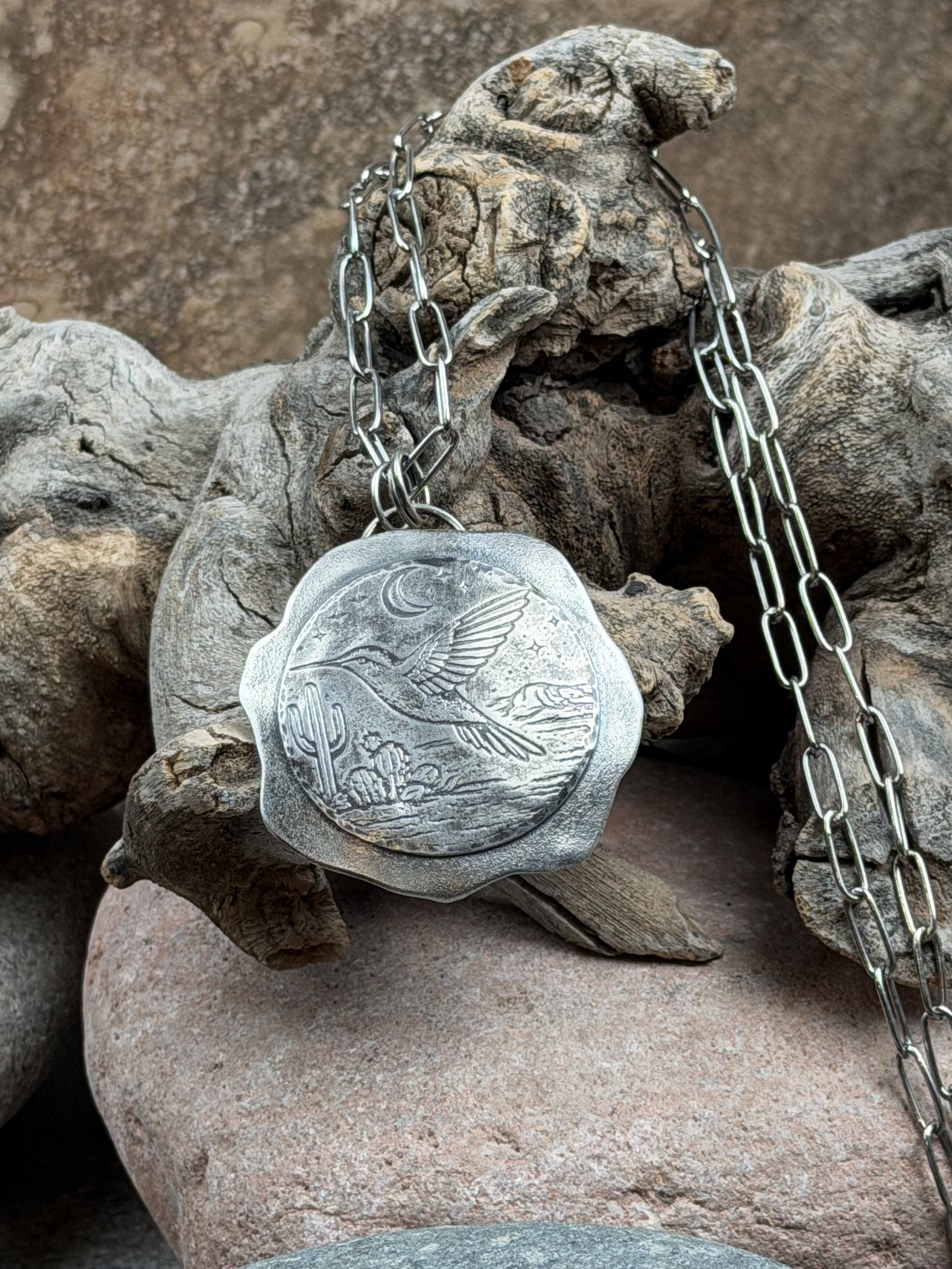Guided by Moonlight Silver Pendant view F