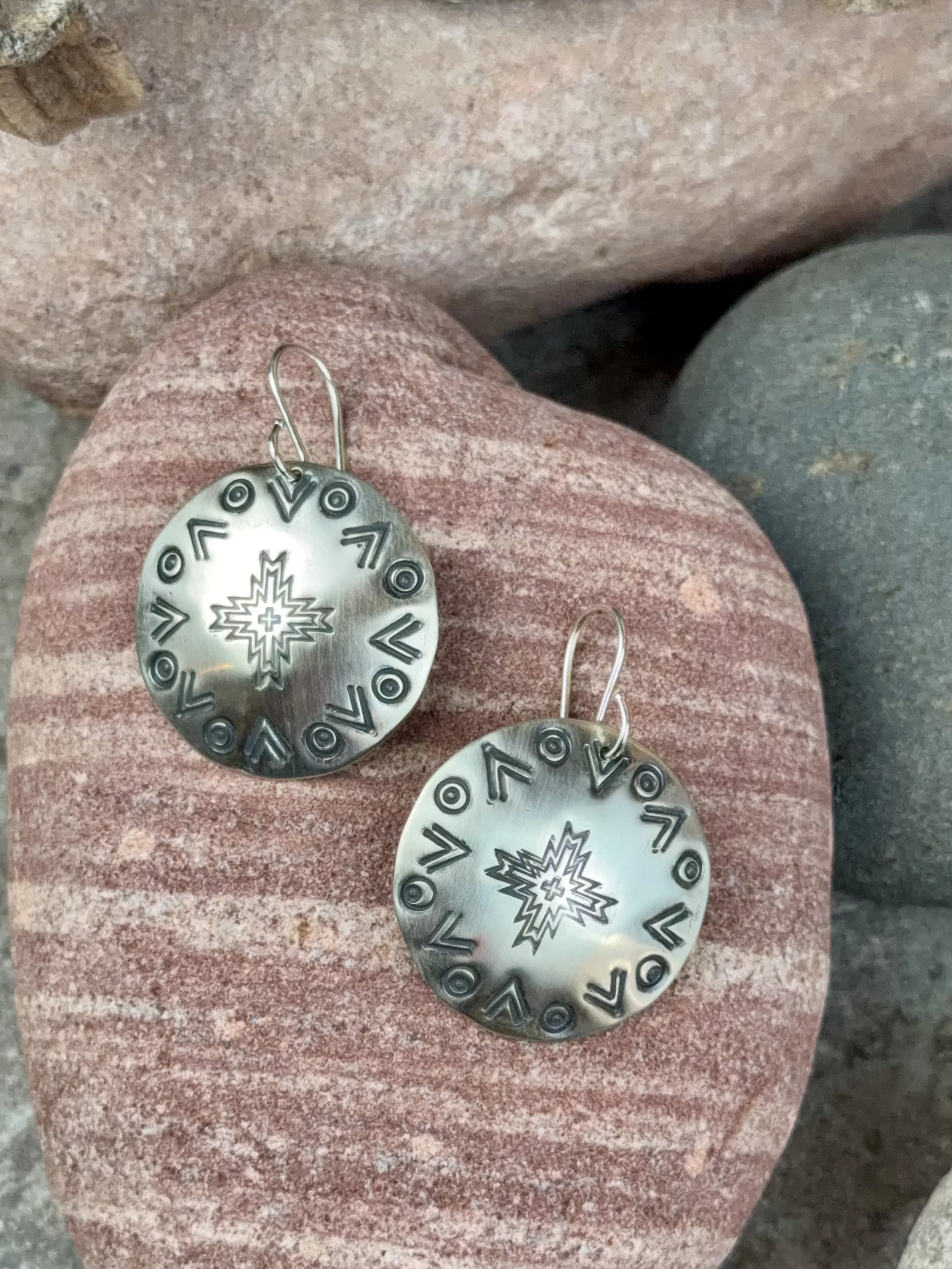 Sonoran Sunburst Silver Earrings