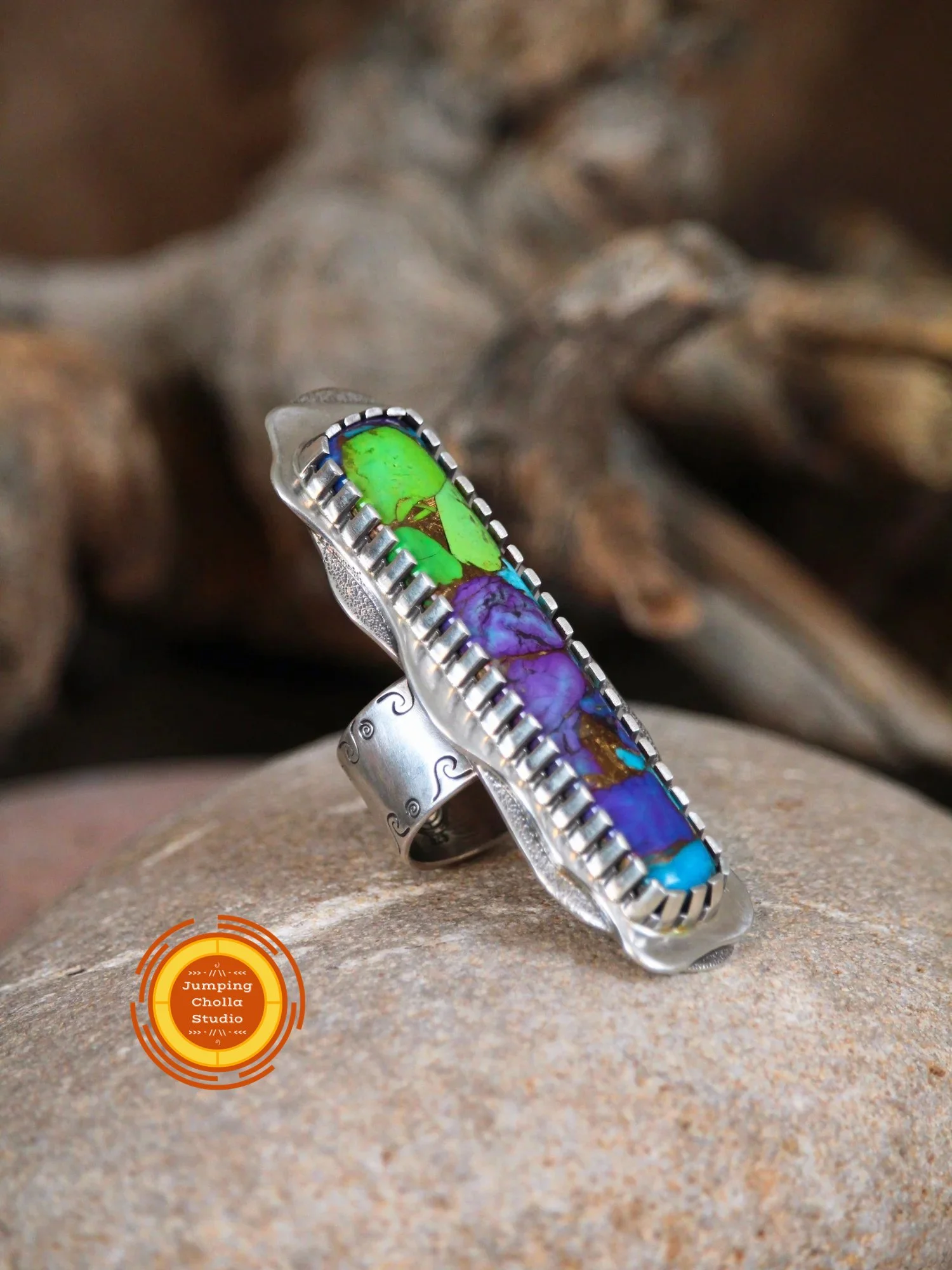 Wind Water Earth Sky Silver Ring