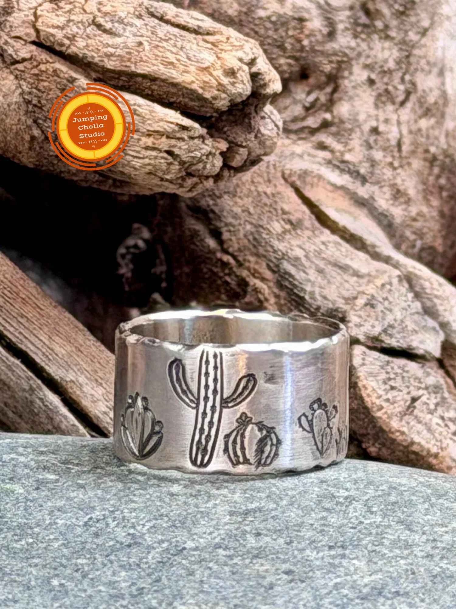 Desert Bloom Silver Ring side view 2