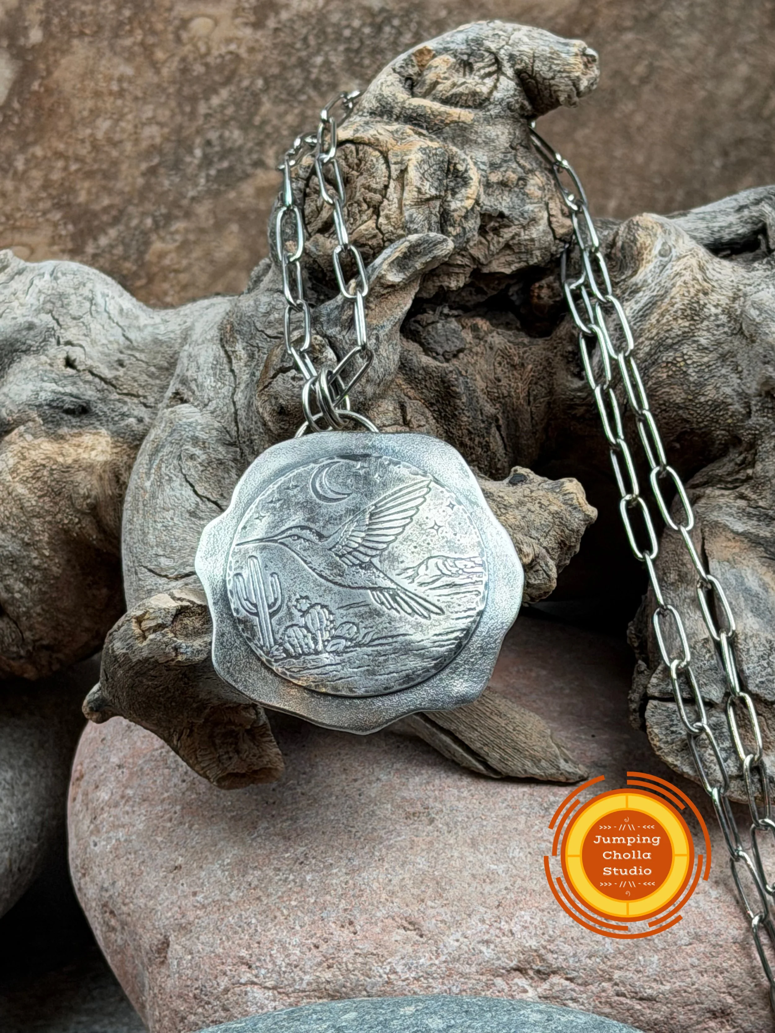 Guided by Moonlight Silver Pendant view A