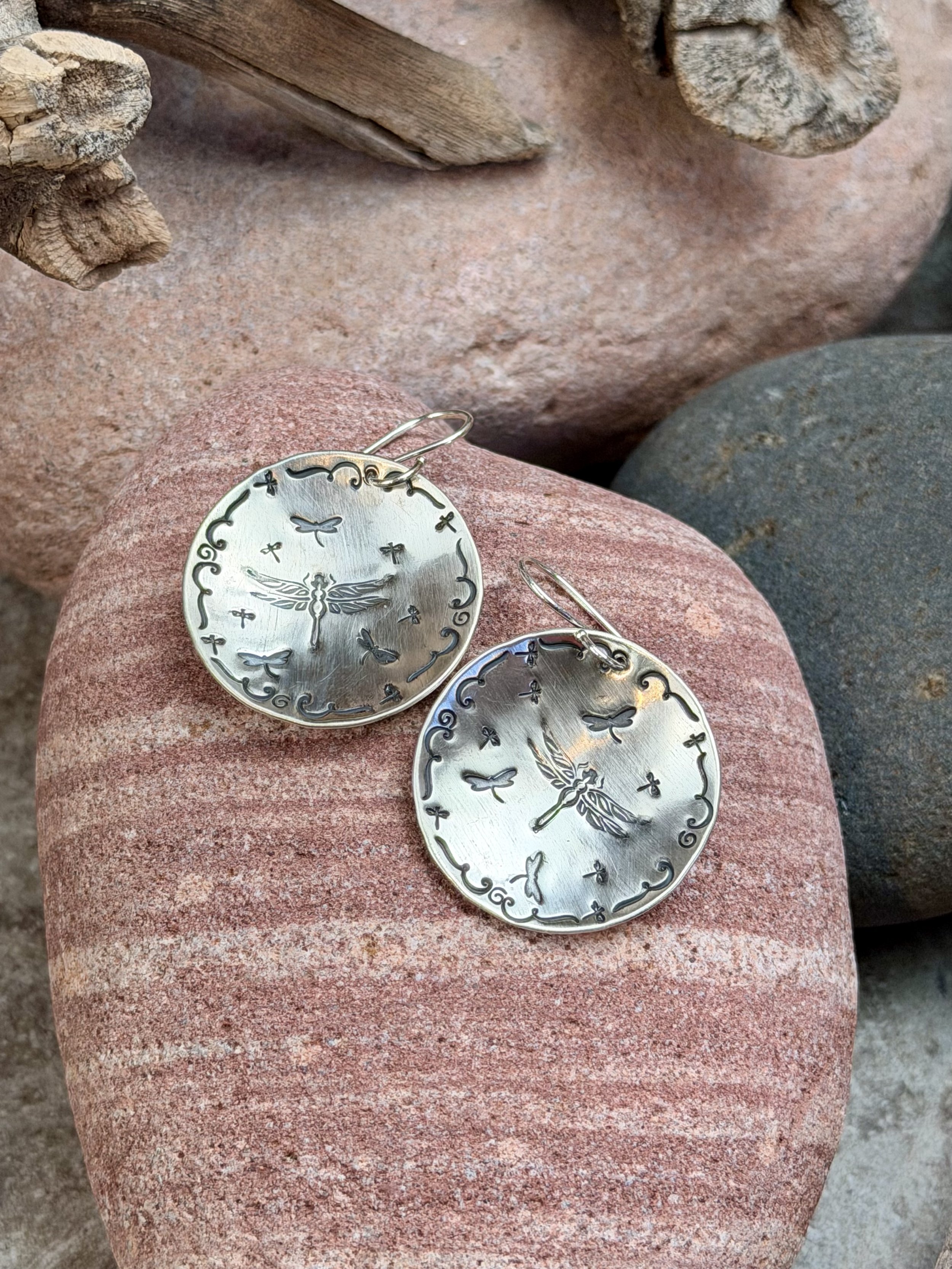 Stillwater Dragonfly Silver Earrings