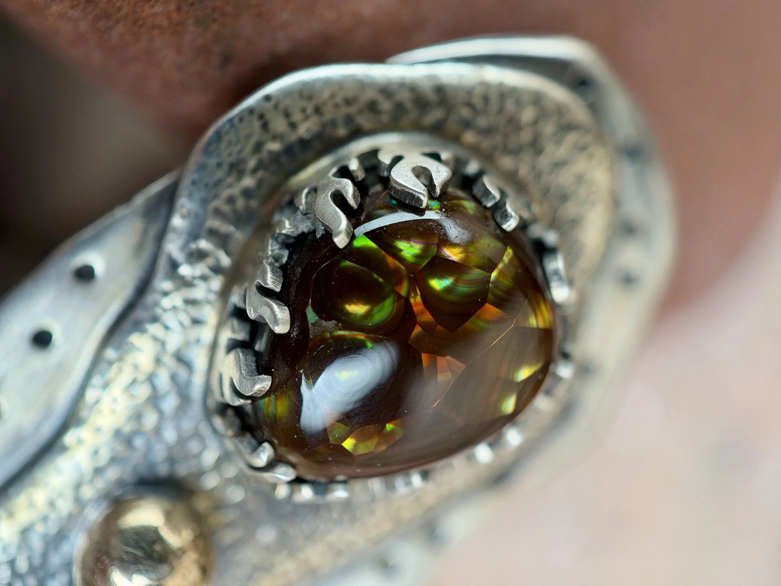 Earth • Fire • Sky Ring fire Agate View B