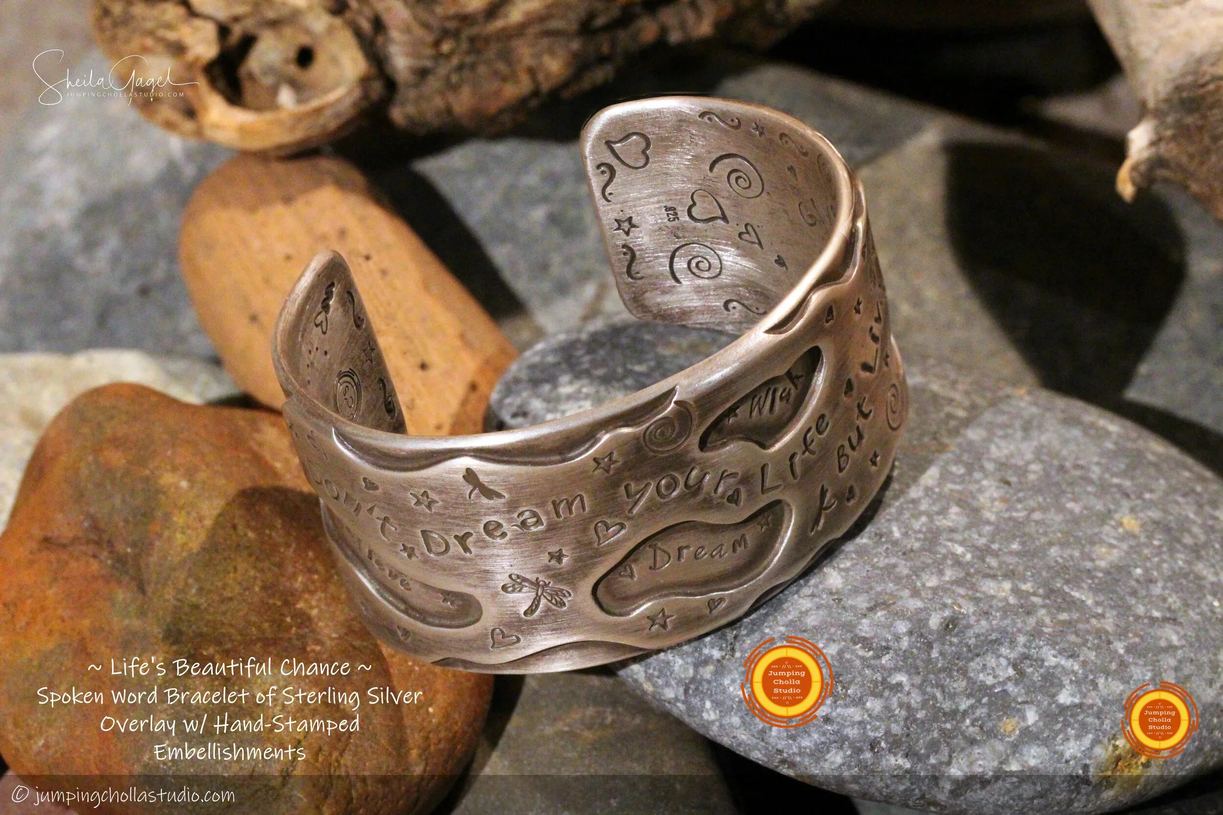 Custom Memory & Spoken Word Cuff - 1" width