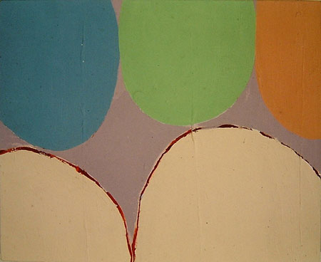 Martha's Cushions: oil on canvas 9" x 11" 2002