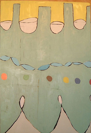 L Chain: oil on canvas 25" x 35" 2001
