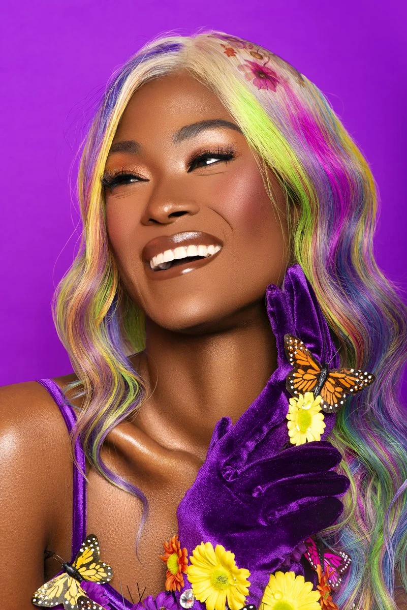 Spring Beauty Photoshoot Hollywood Photographer Los Angeles Rainbows Flowers Butterflies