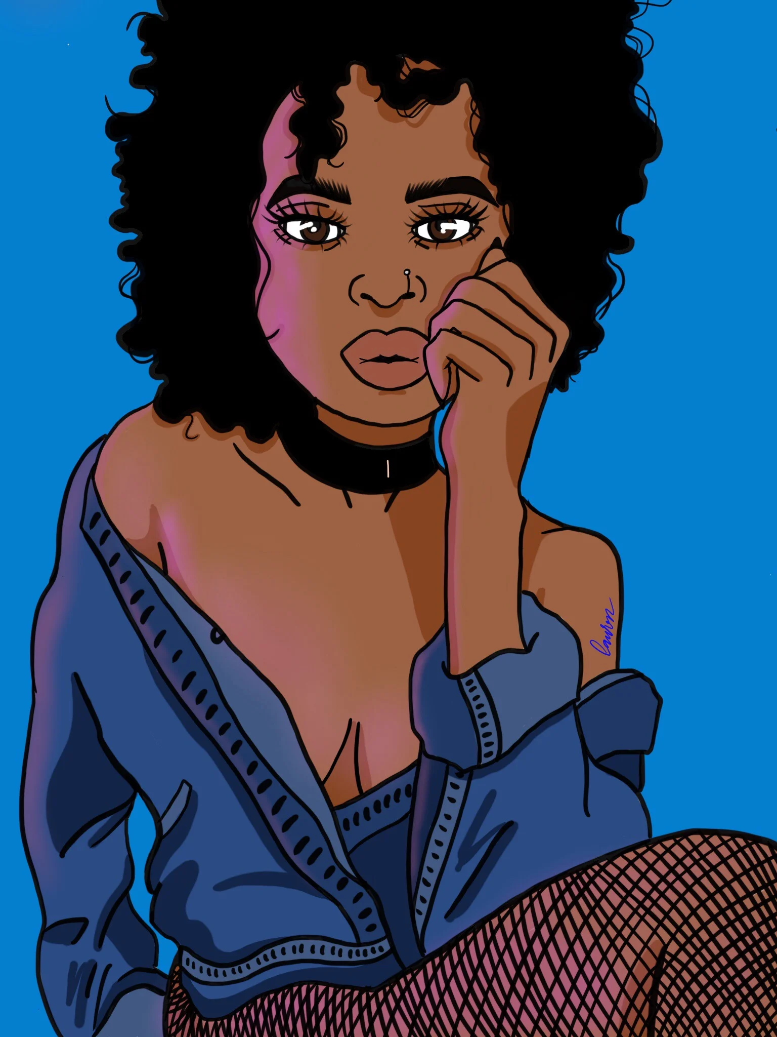 Art by artist Lauren, @whateverr4ever Original Photo