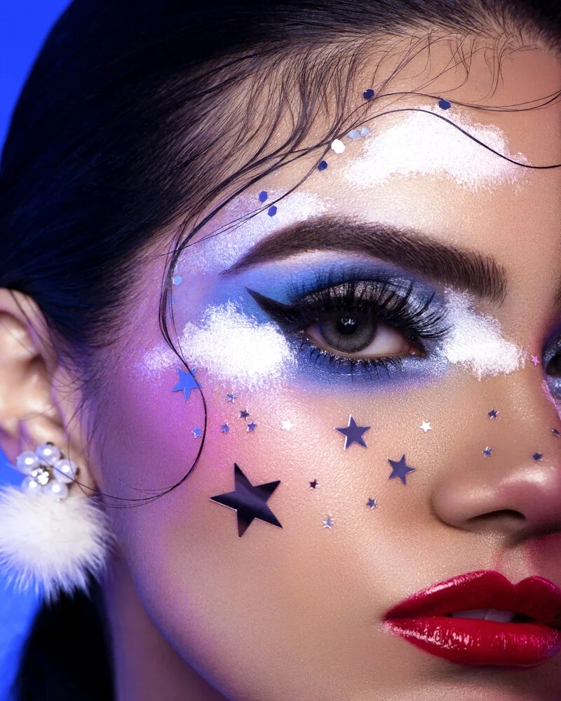 Dreamy Aesthetic Y2K Beauty Shoot by Vico Velez Clouds Glam Beauty Photography Fashion Editorial Hollywood los Angeles CA