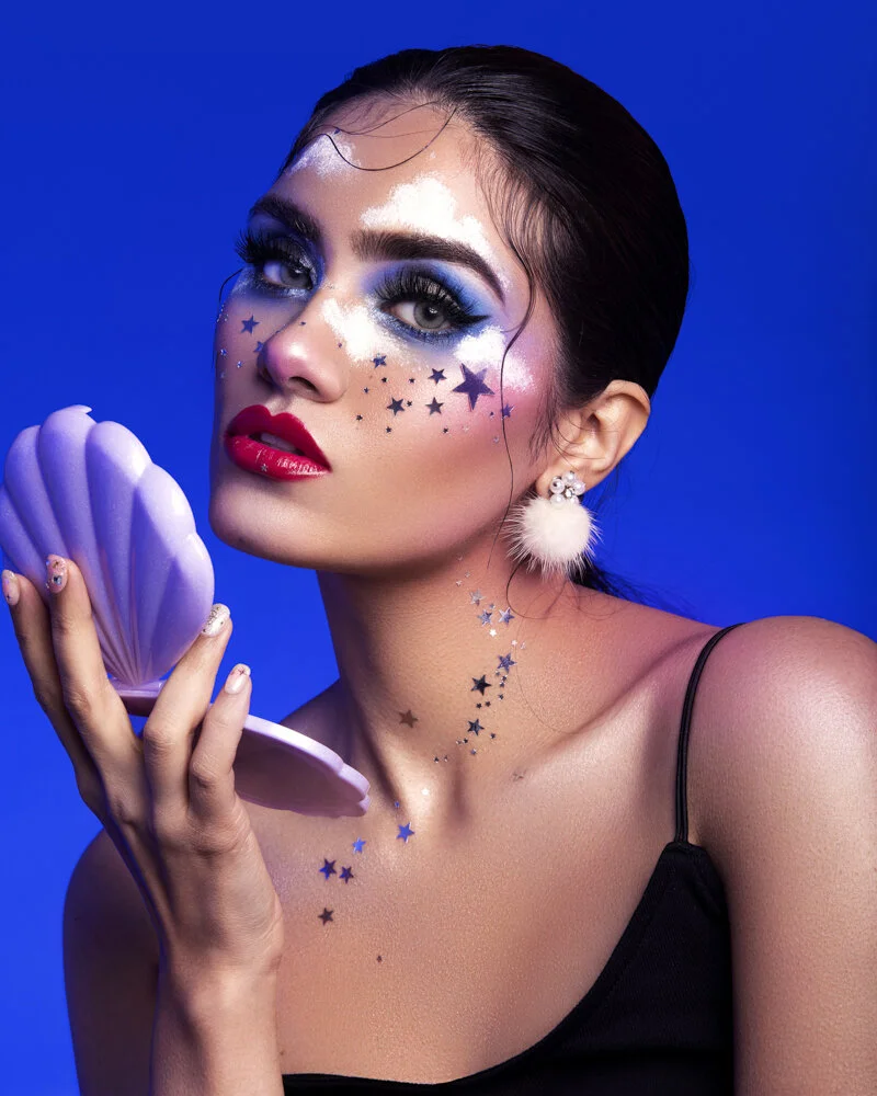Dreamy Aesthetic Y2K Beauty Shoot by Vico Velez Clouds Glam Beauty Photography Fashion Editorial Hollywood los Angeles CA