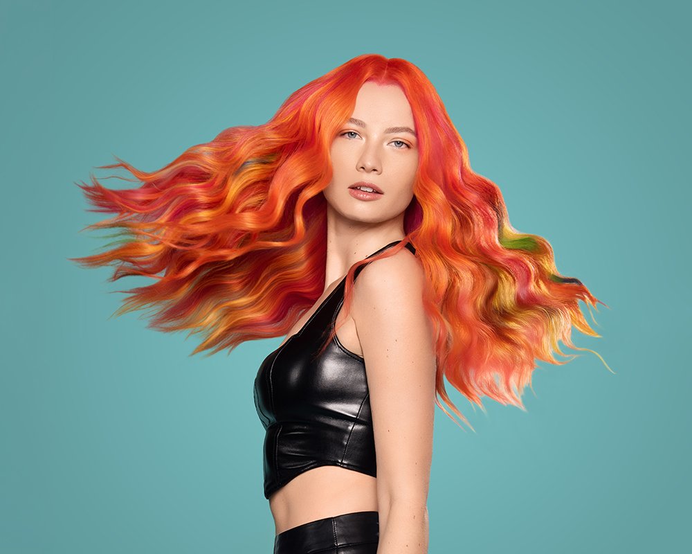 Pravana VIVIDS Pride Month Rainbow Neon Commercial Hair Photography