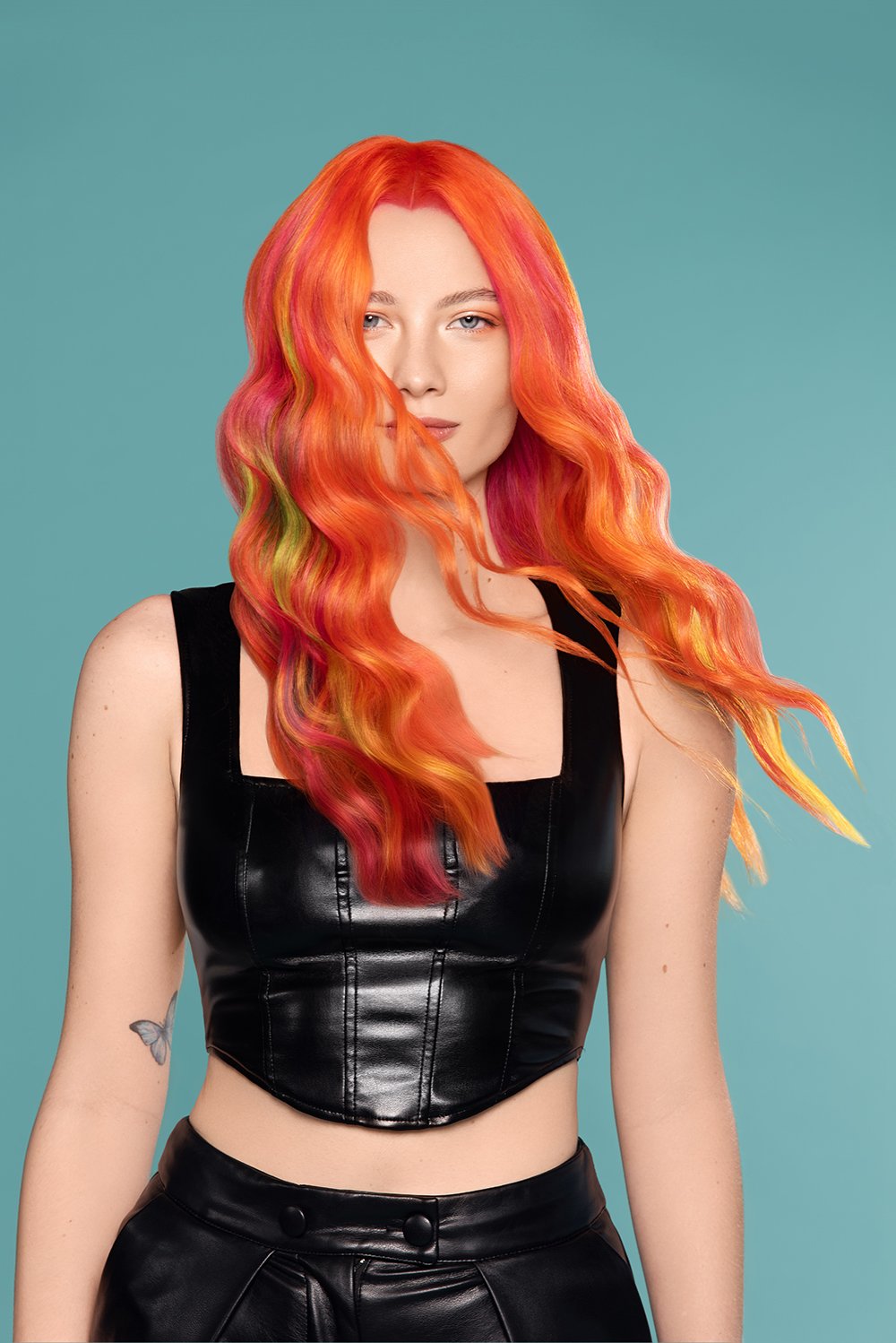 Pravana VIVIDS Pride Month Rainbow Neon Commercial Hair Photography