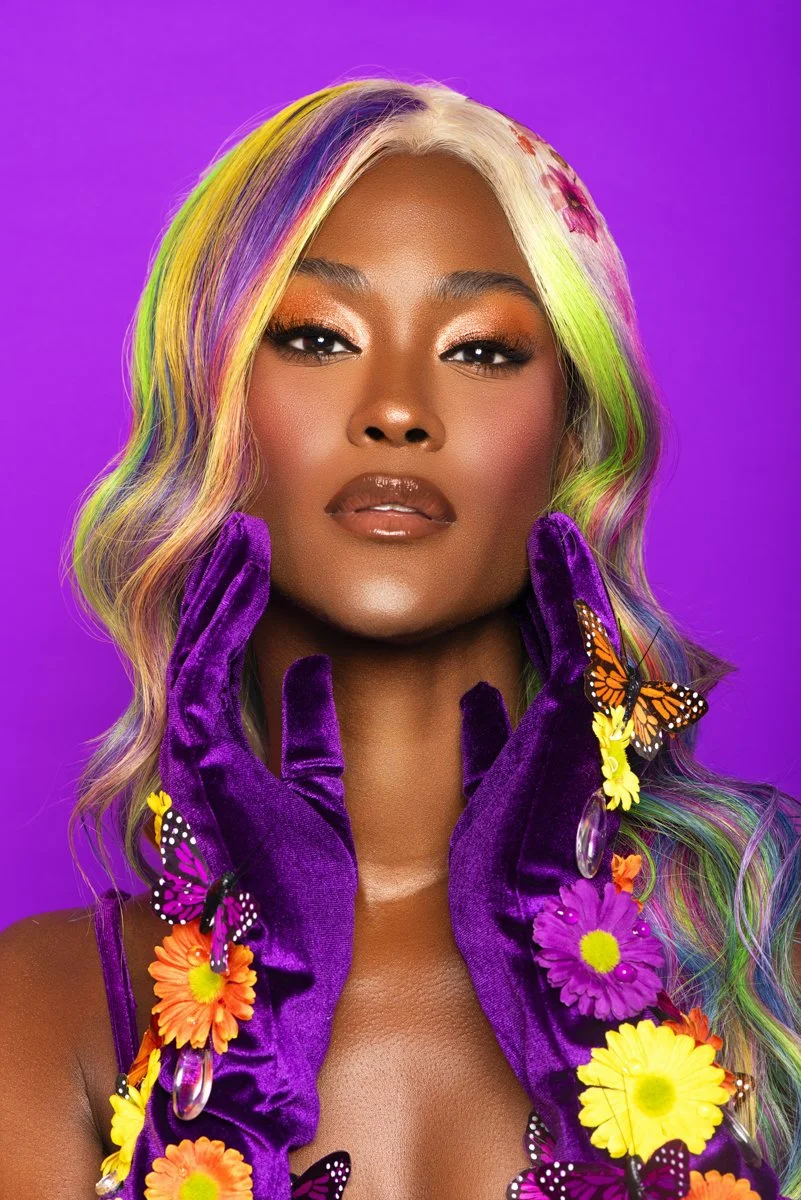 Spring Beauty Photoshoot Hollywood Photographer Los Angeles Rainbows Flowers Butterflies