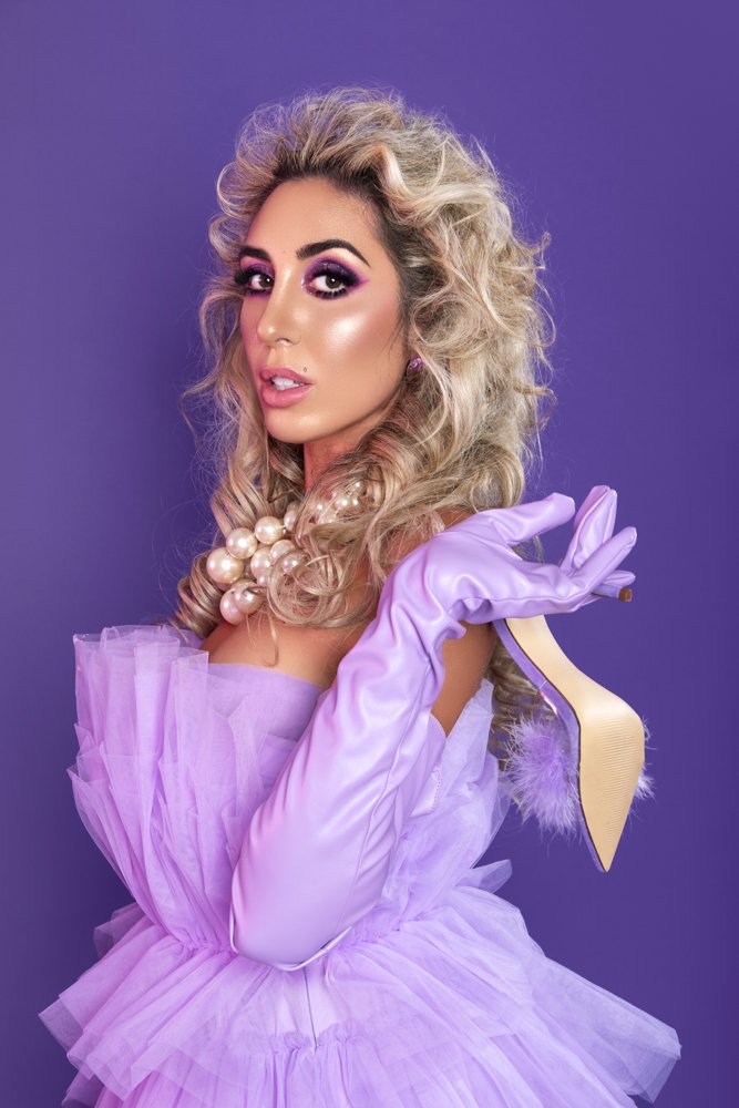 Music Cover Art Photography by Vico Velez Los Angeles Hollywood Pop Singer Musician Art Single Rain Cake Sparkles
